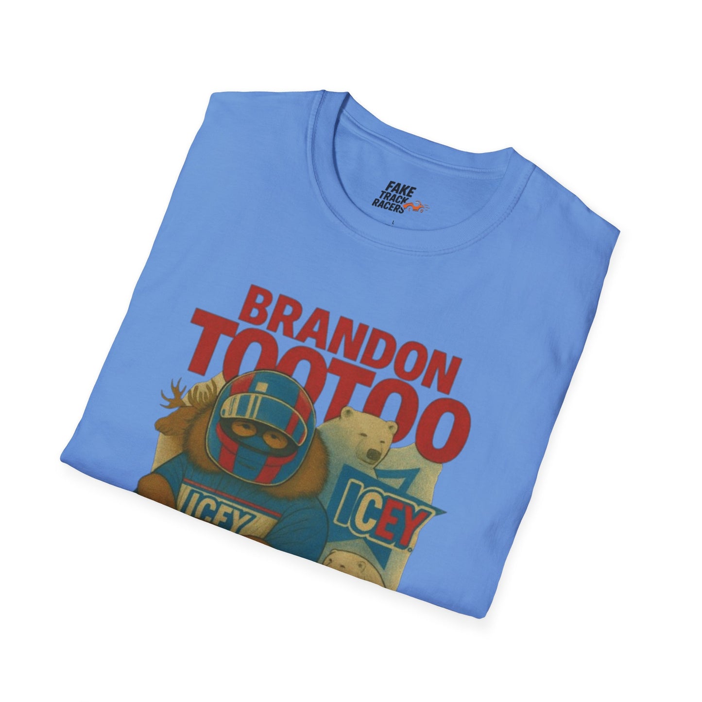 Vintage Style 90s Racing Tee Shirt BRANDON TOOTOO Alaska Fake Track Racers