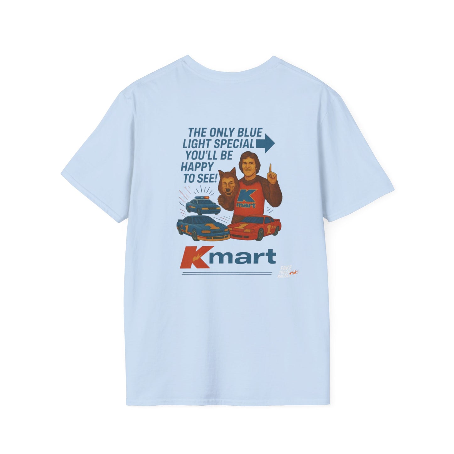 Vintage Style 90s Racing Tee Shirt RICKEY VALENTINE KMart Fake Track Racers