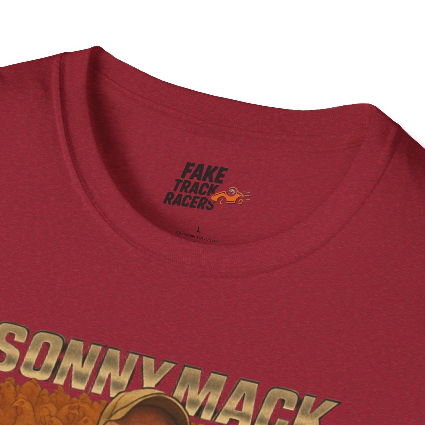 Vintage Style 90s Racing Tee Shirt SONNY MACK Mr Dinners Fake Track Racers