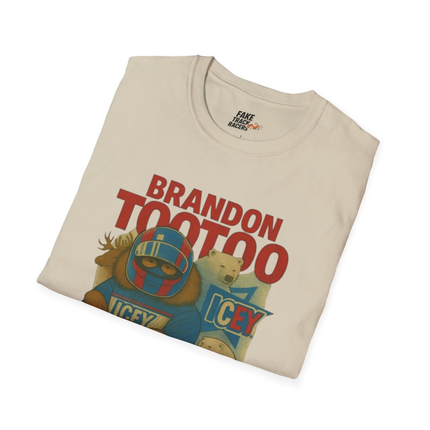 Vintage Style 90s Racing Tee Shirt BRANDON TOOTOO Alaska Fake Track Racers