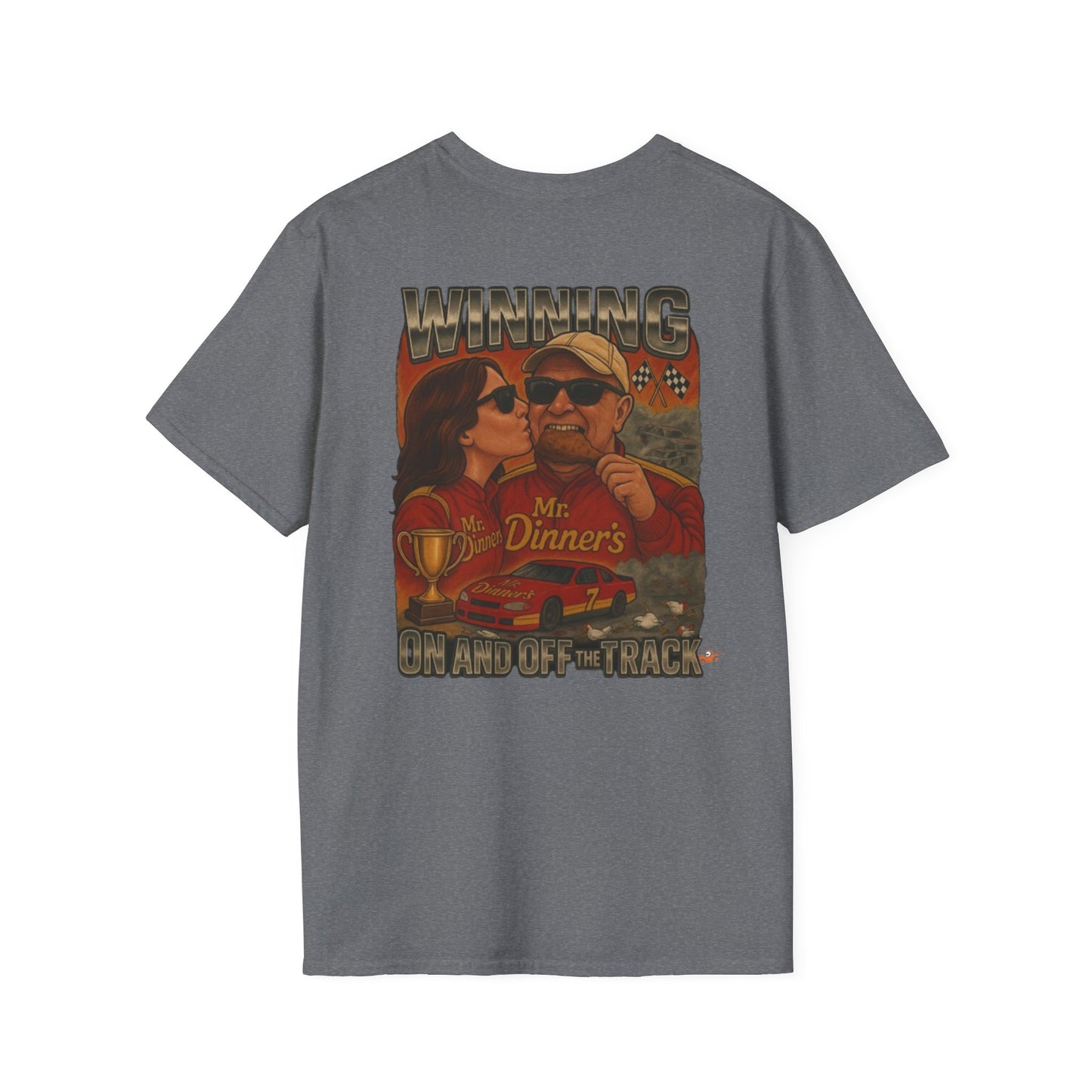 Vintage Style 90s Racing Tee Shirt SONNY MACK Mr Dinners Fake Track Racers