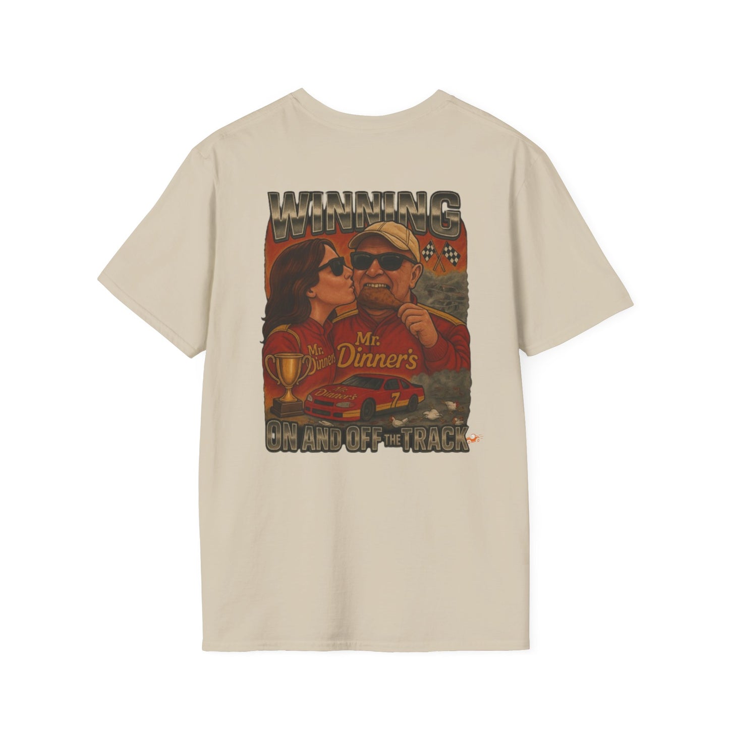 Vintage Style 90s Racing Tee Shirt SONNY MACK Mr Dinners Fake Track Racers