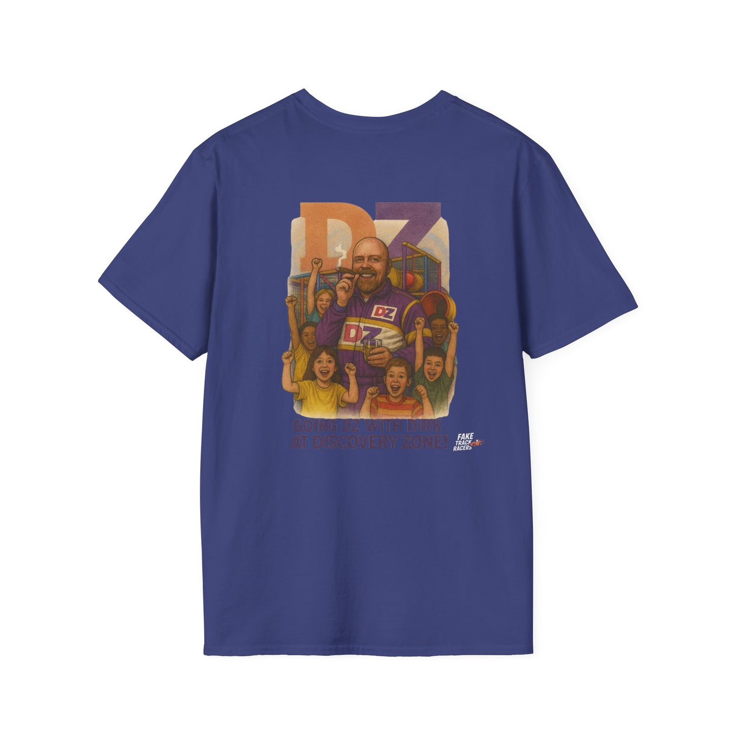 Vintage Style 90s Racing Tee DIRK CHUPWIPER DZ Fake Track Racers