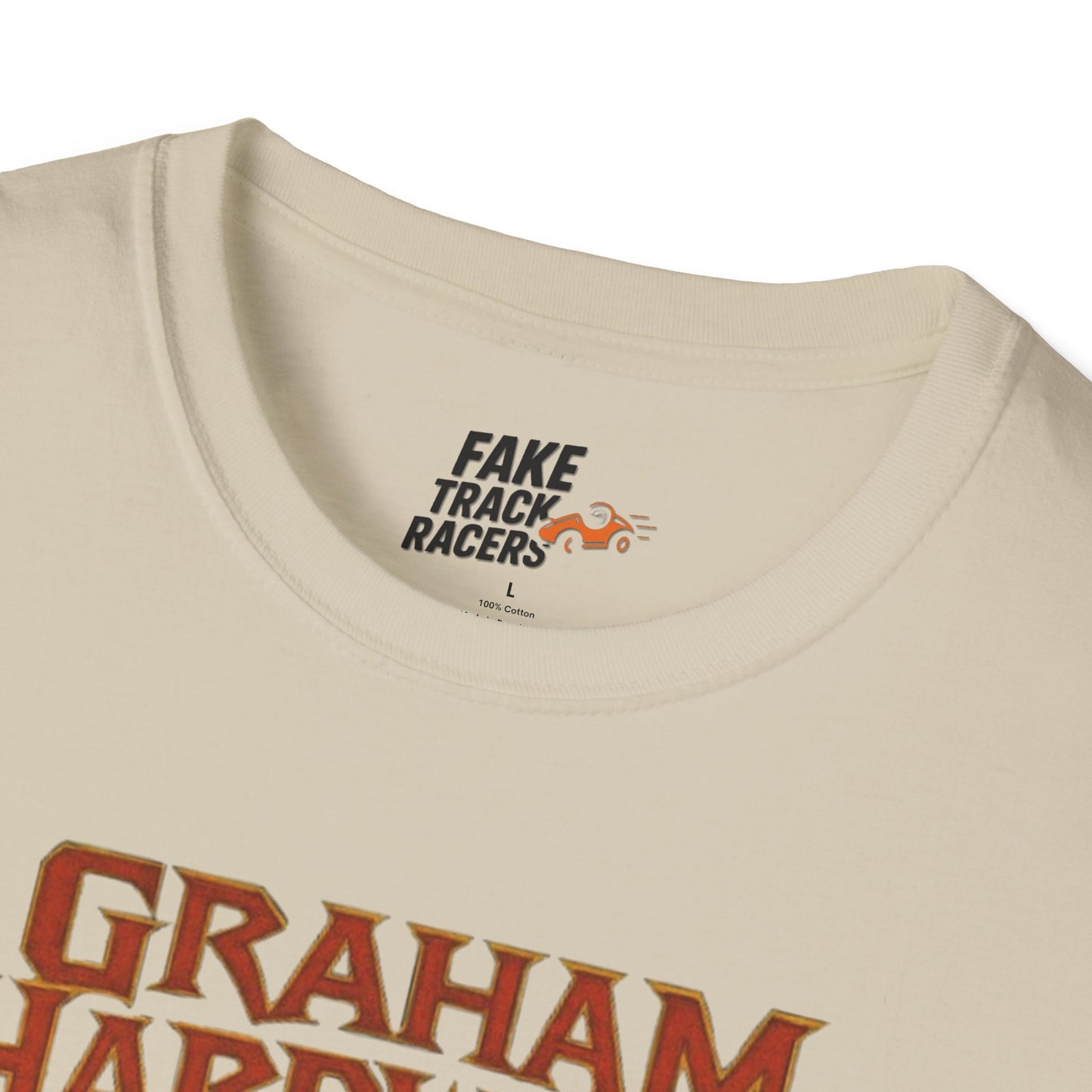 Vintage Style 90s Racing Tee Shirt GRAHAM HARDWICK AOL Fake Track Racers