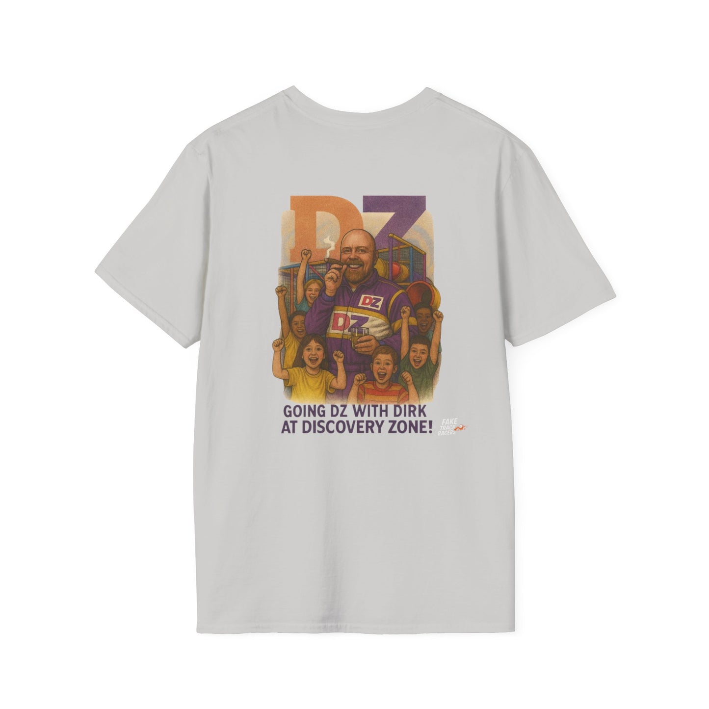 Vintage Style 90s Racing Tee DIRK CHUPWIPER DZ Fake Track Racers