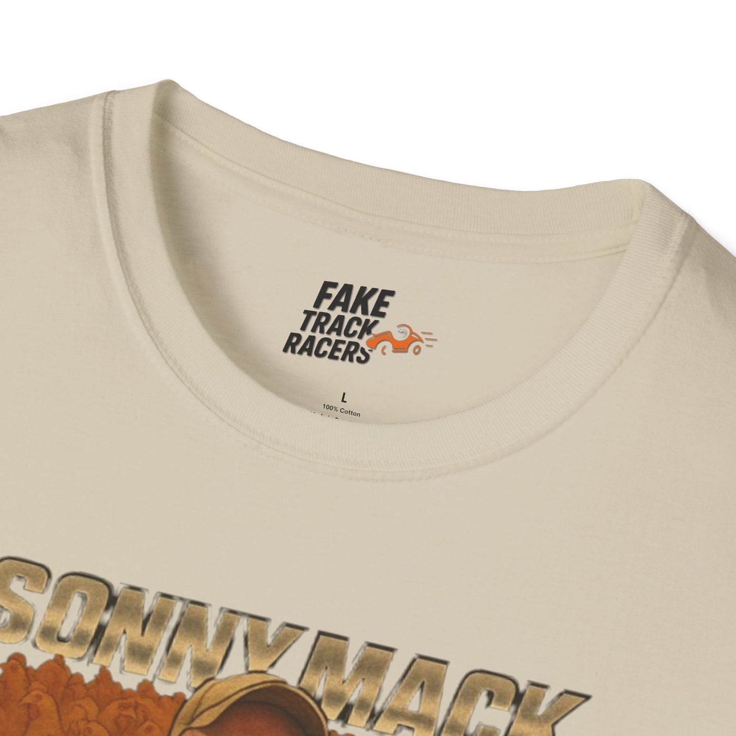 Vintage Style 90s Racing Tee Shirt SONNY MACK Mr Dinners Fake Track Racers