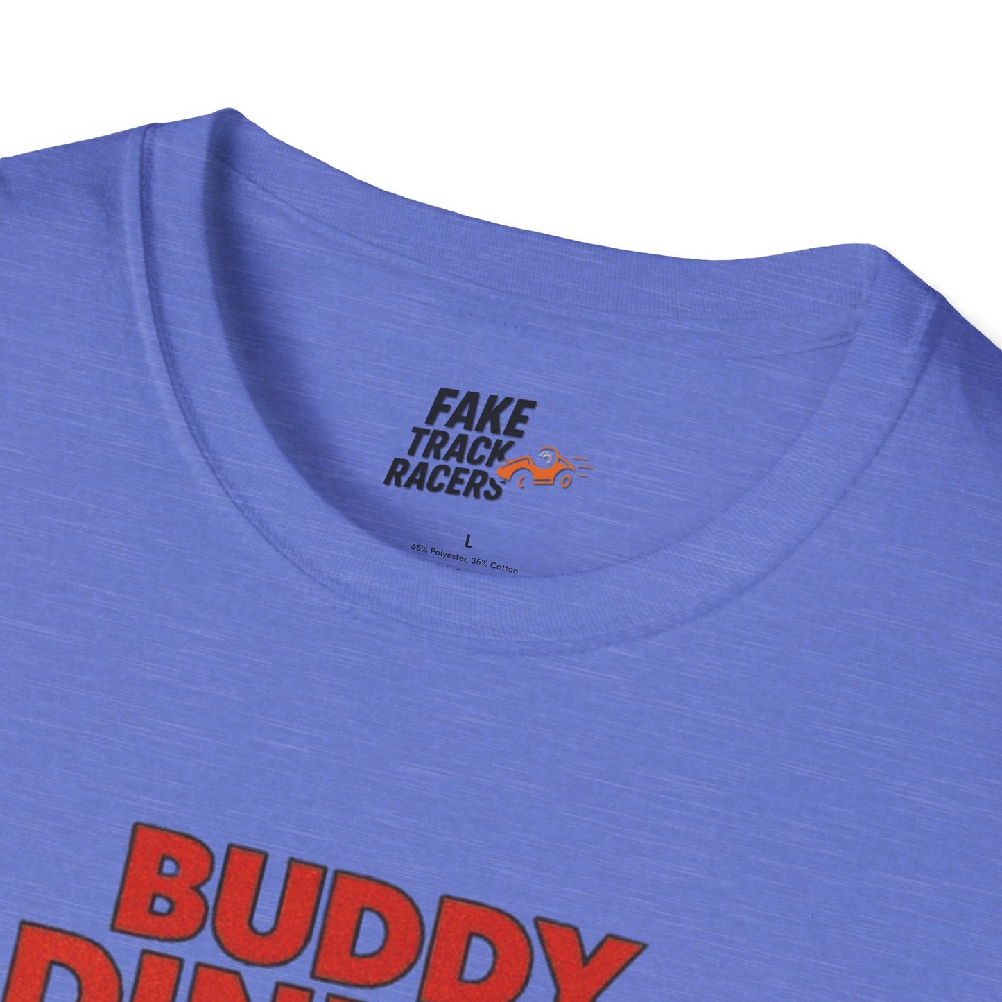 Vintage Style 90s Racing Tee Shirt BUDDY DINKKE Toys R Us Shirt Fake Track Racers
