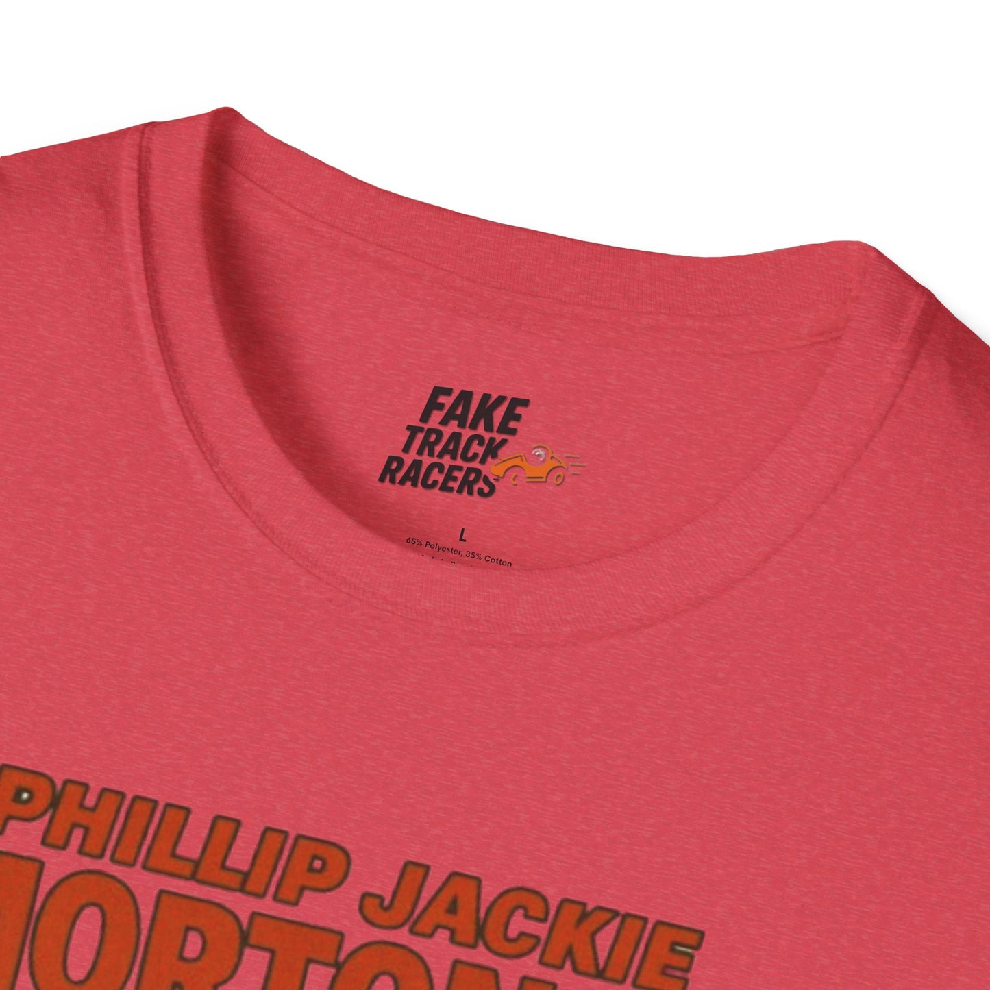 Vintage Style 90s Racing Tee Shirt PHILLIP JACKIE MORTON JR PW Fake Track Racers