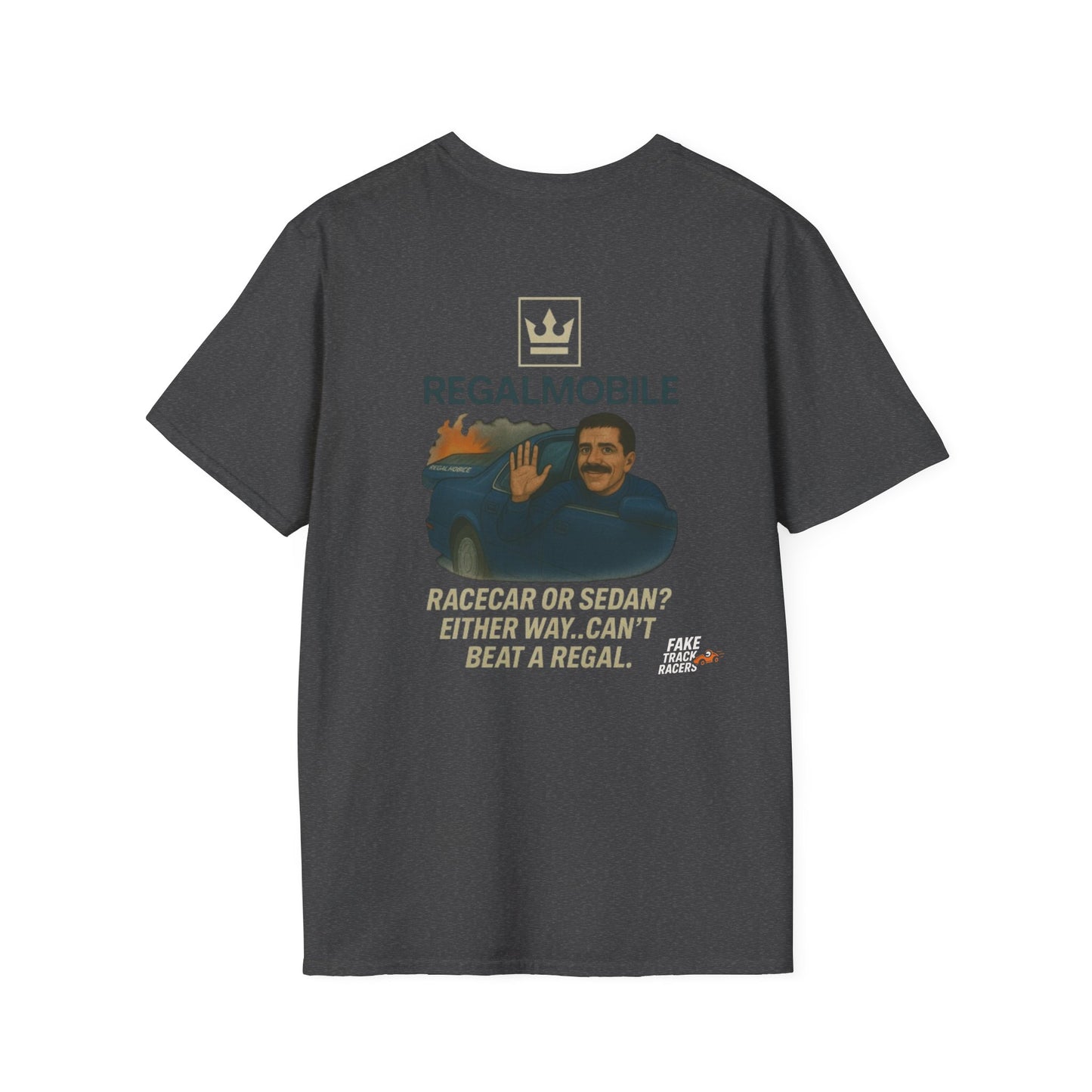 Vintage Style 90s Racing Tee Shirt TEDDY BRADSHAW Regal Fake Track Racers