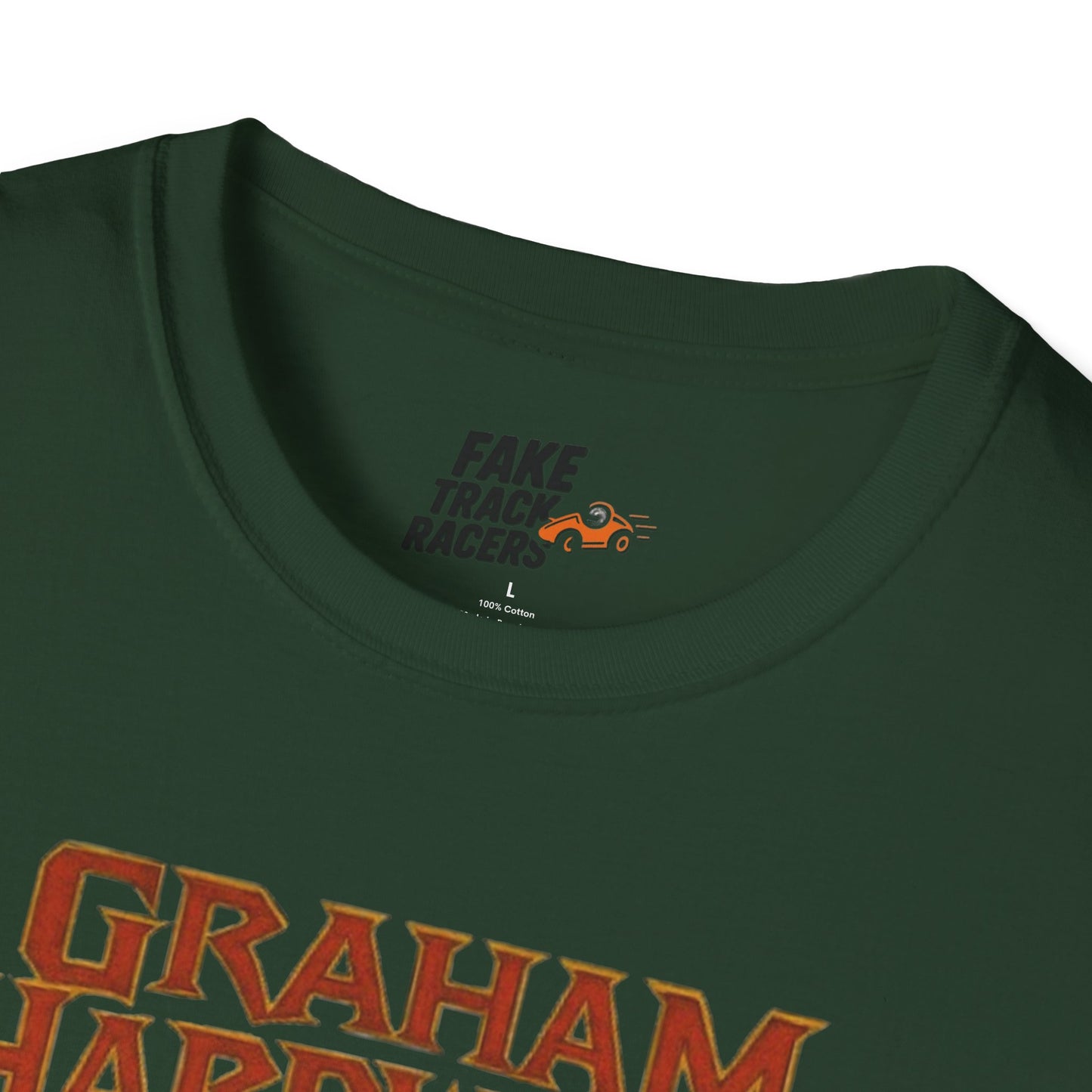 Vintage Style 90s Racing Tee Shirt GRAHAM HARDWICK AOL Fake Track Racers