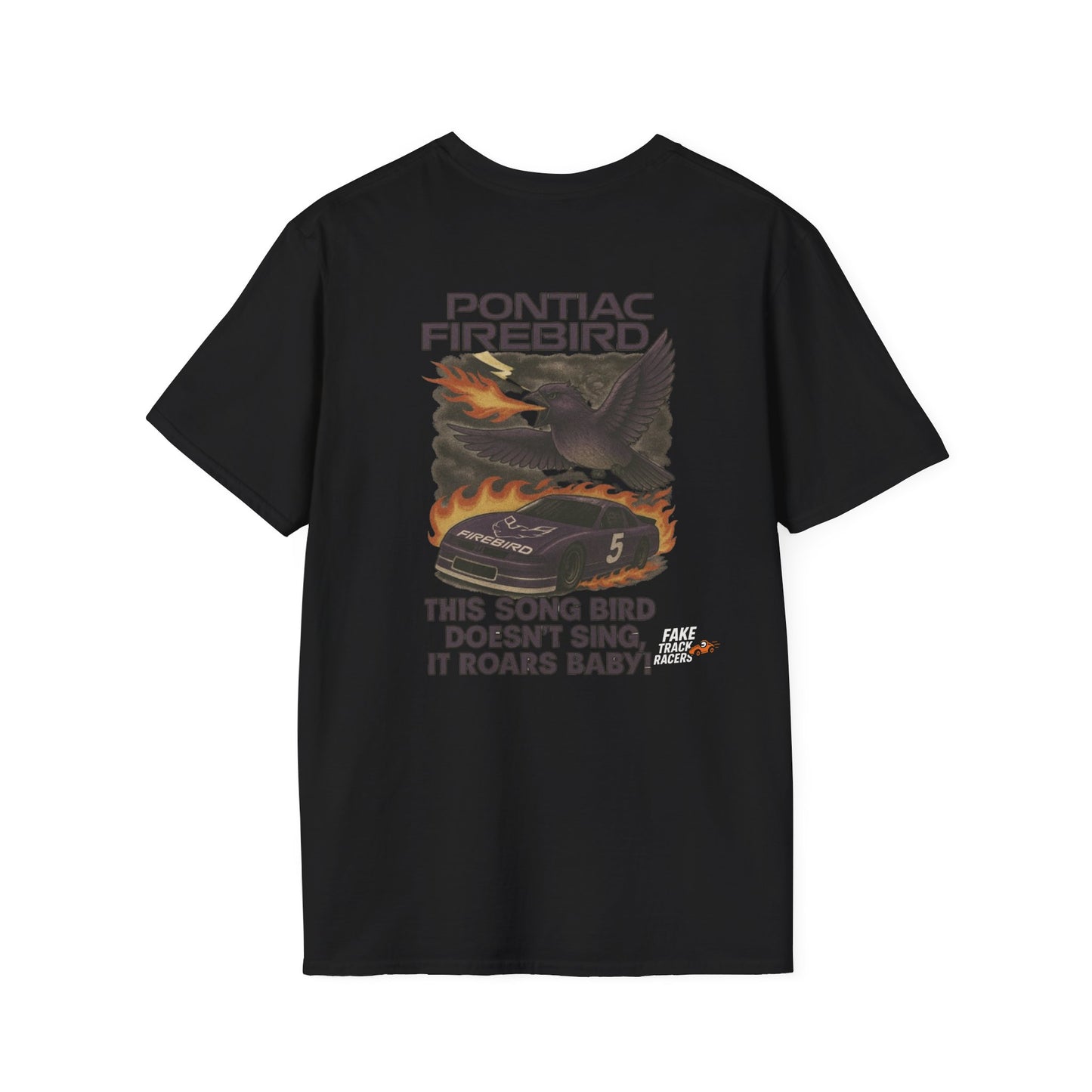 Vintage Style 90s Racing Tee Shirt BURT NIGHTINGALE Song Bird Fake Track Racers