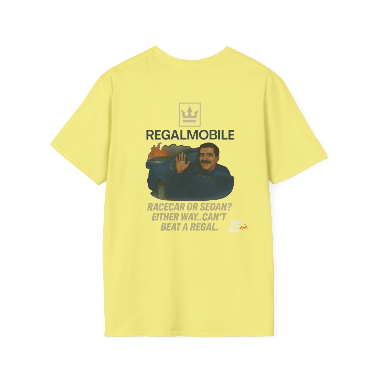 Vintage Style 90s Racing Tee Shirt TEDDY BRADSHAW Regal Fake Track Racers