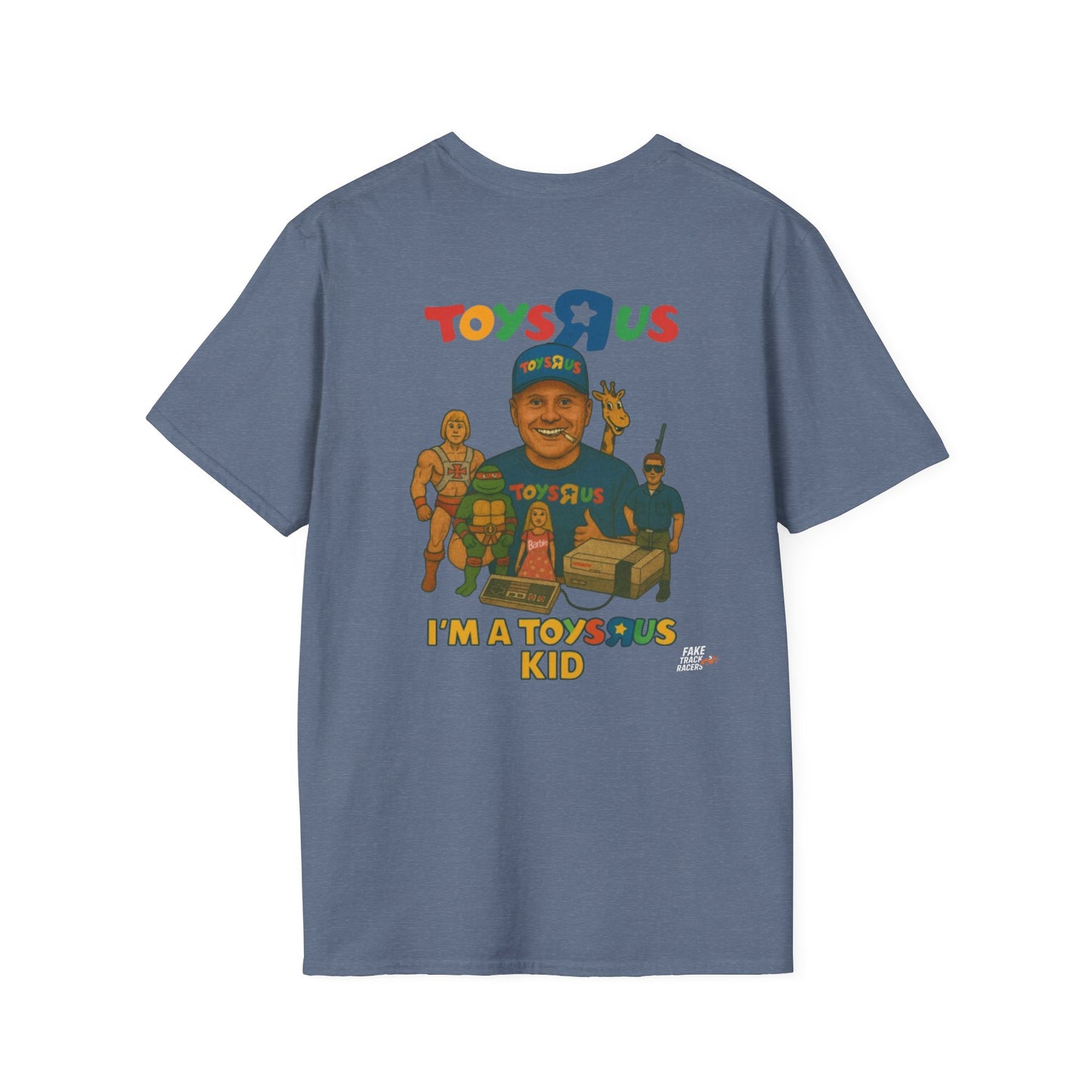 Vintage Style 90s Racing Tee Shirt BUDDY DINKKE Toys R Us Shirt Fake Track Racers
