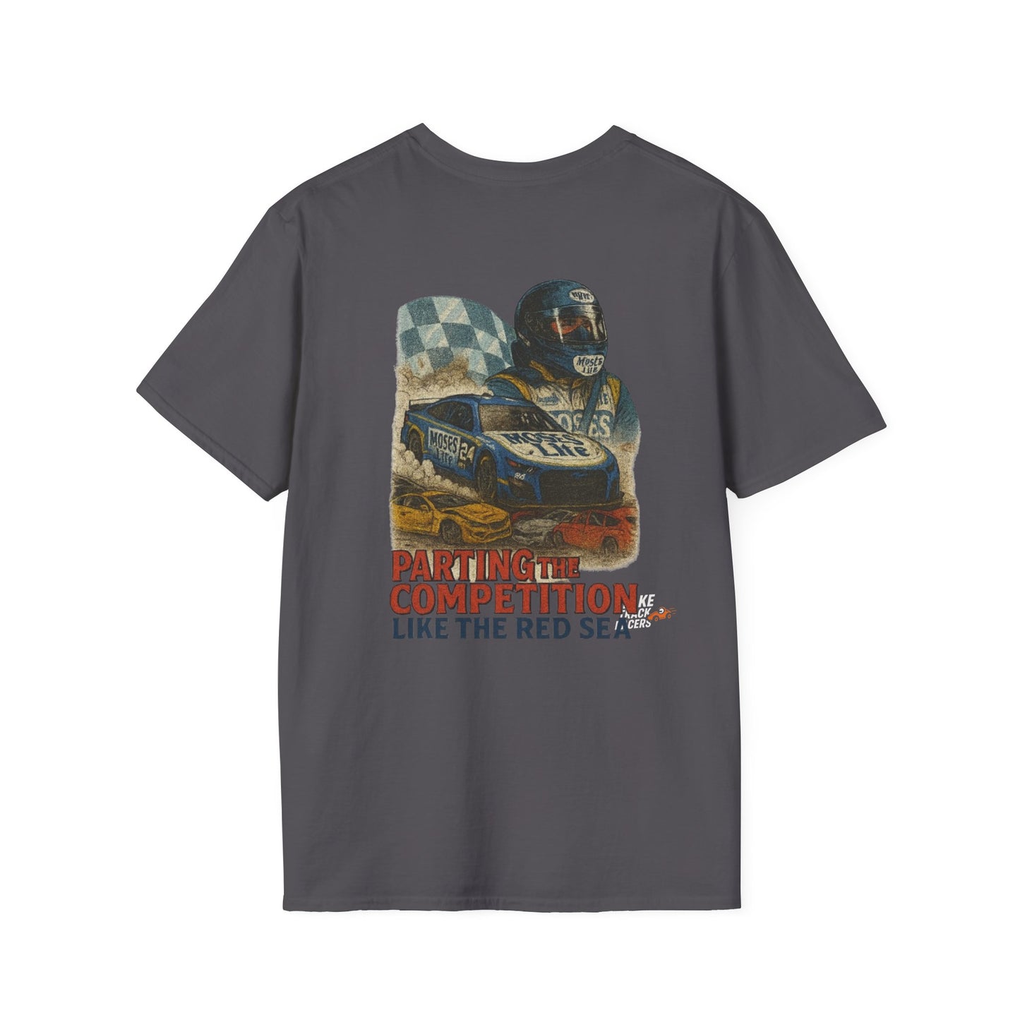 Vintage Style 90s Racing Tee Shirt CLINT SHARP MOSES LITE Fake Track Racers