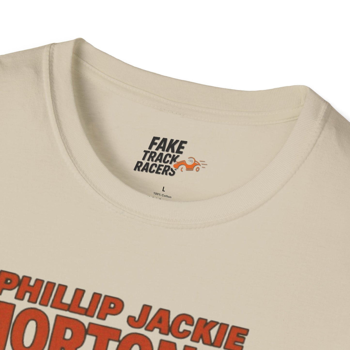 Vintage Style 90s Racing Tee Shirt PHILLIP JACKIE MORTON JR PW Fake Track Racers