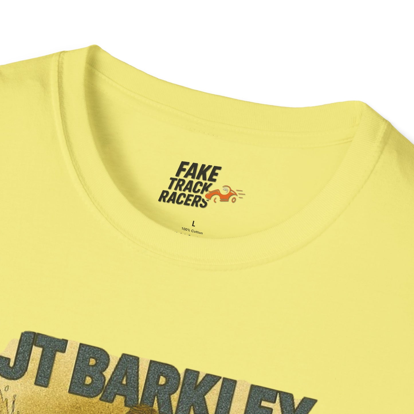 Vintage Style 90s Racing Tee Shirt JT BARKLEY Champion Shirt Fake Track Racers