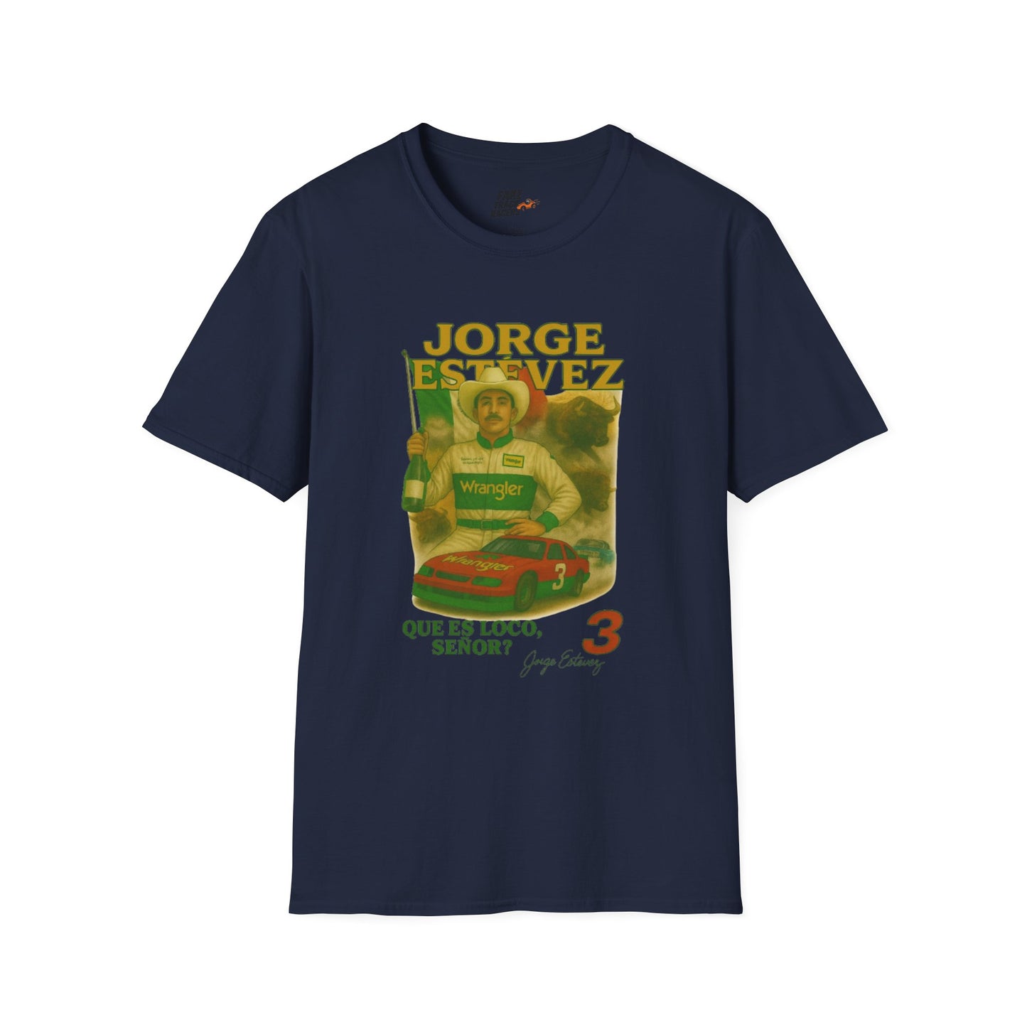 Vintage Style 90s Racing Tee Shirt JORGE ESTEVEZ Cerveza Champ Fake Track Racers