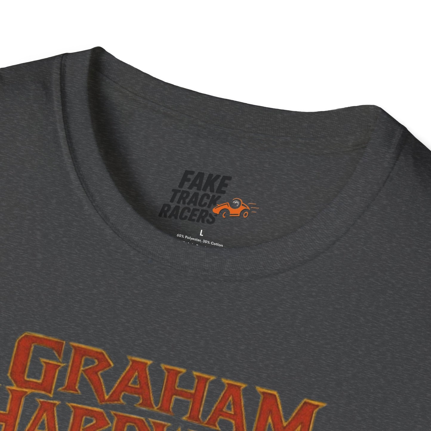 Vintage Style 90s Racing Tee Shirt GRAHAM HARDWICK AOL Fake Track Racers