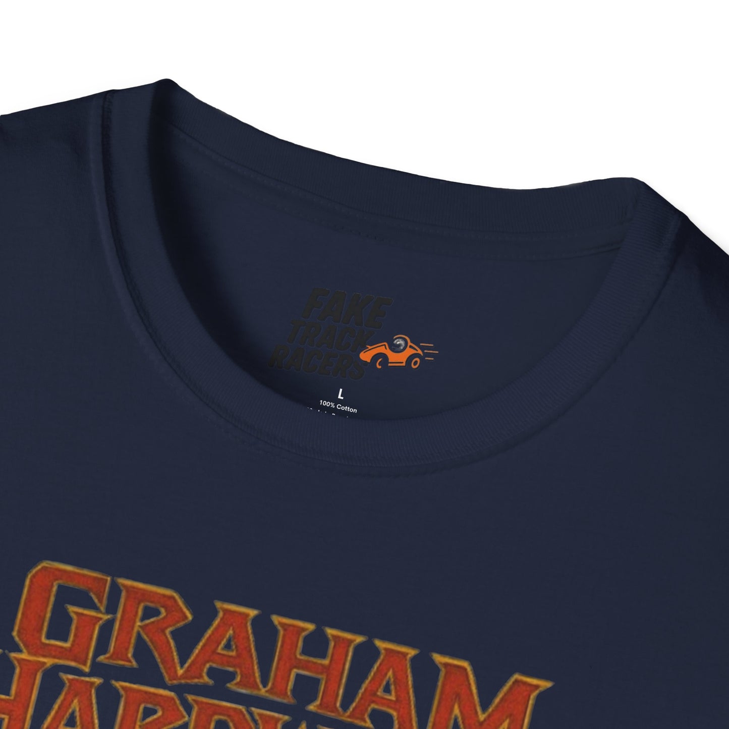 Vintage Style 90s Racing Tee Shirt GRAHAM HARDWICK AOL Fake Track Racers