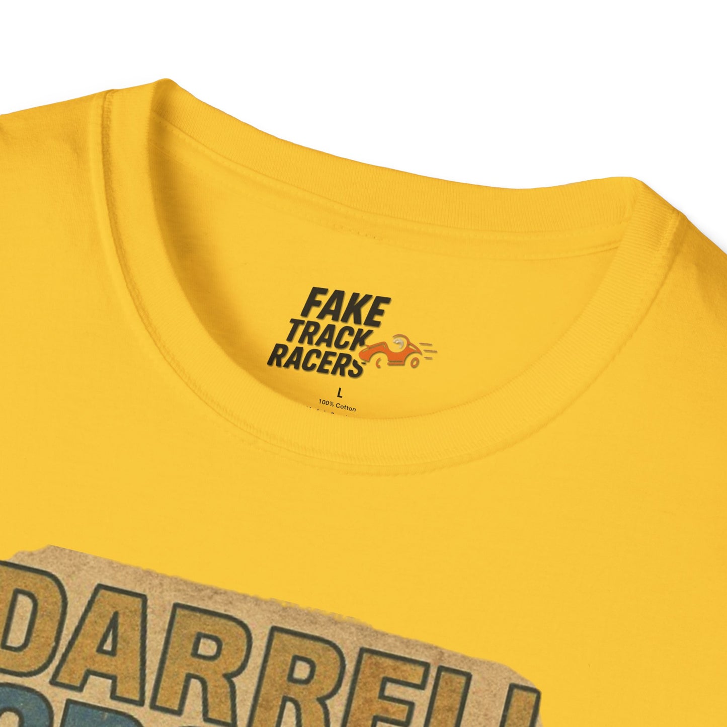 Vintage Style 90s Racing Tee Shirt DARRELL CROSBY Blockbuster Fake Track Racers