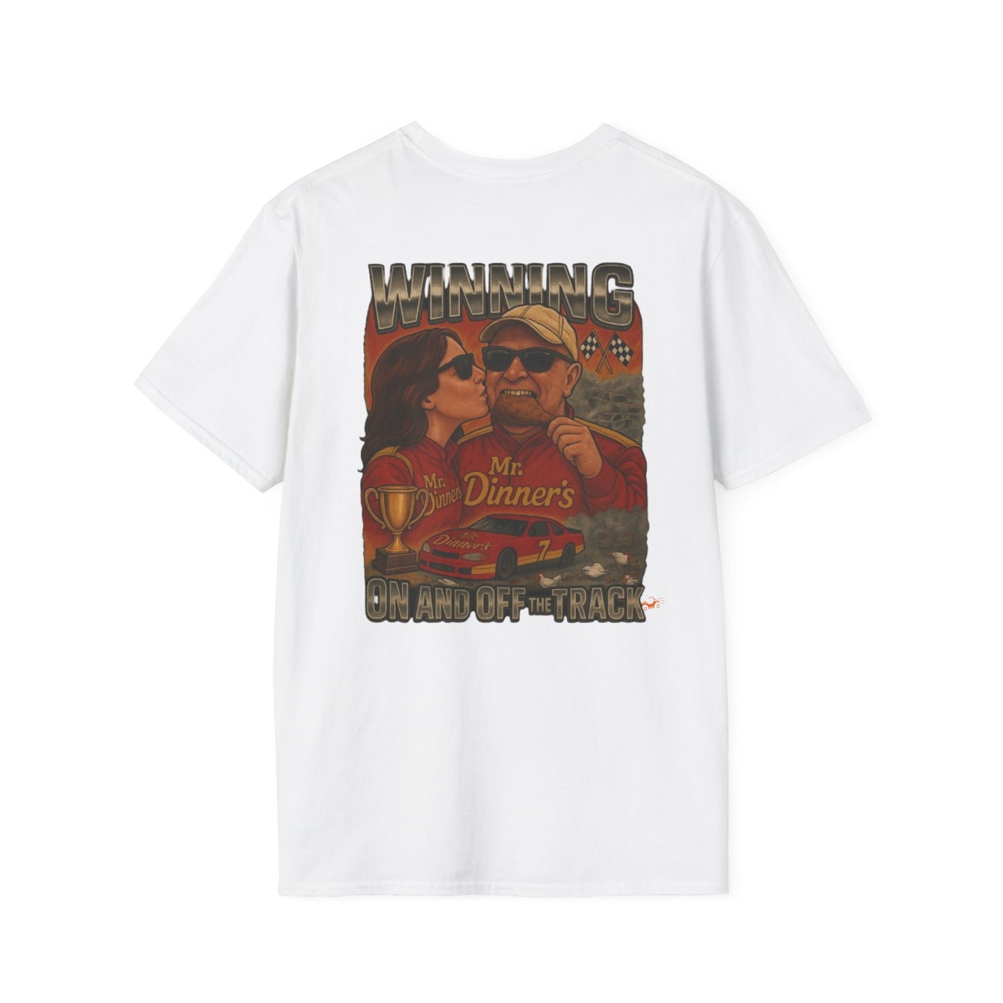 Vintage Style 90s Racing Tee Shirt SONNY MACK Mr Dinners Fake Track Racers