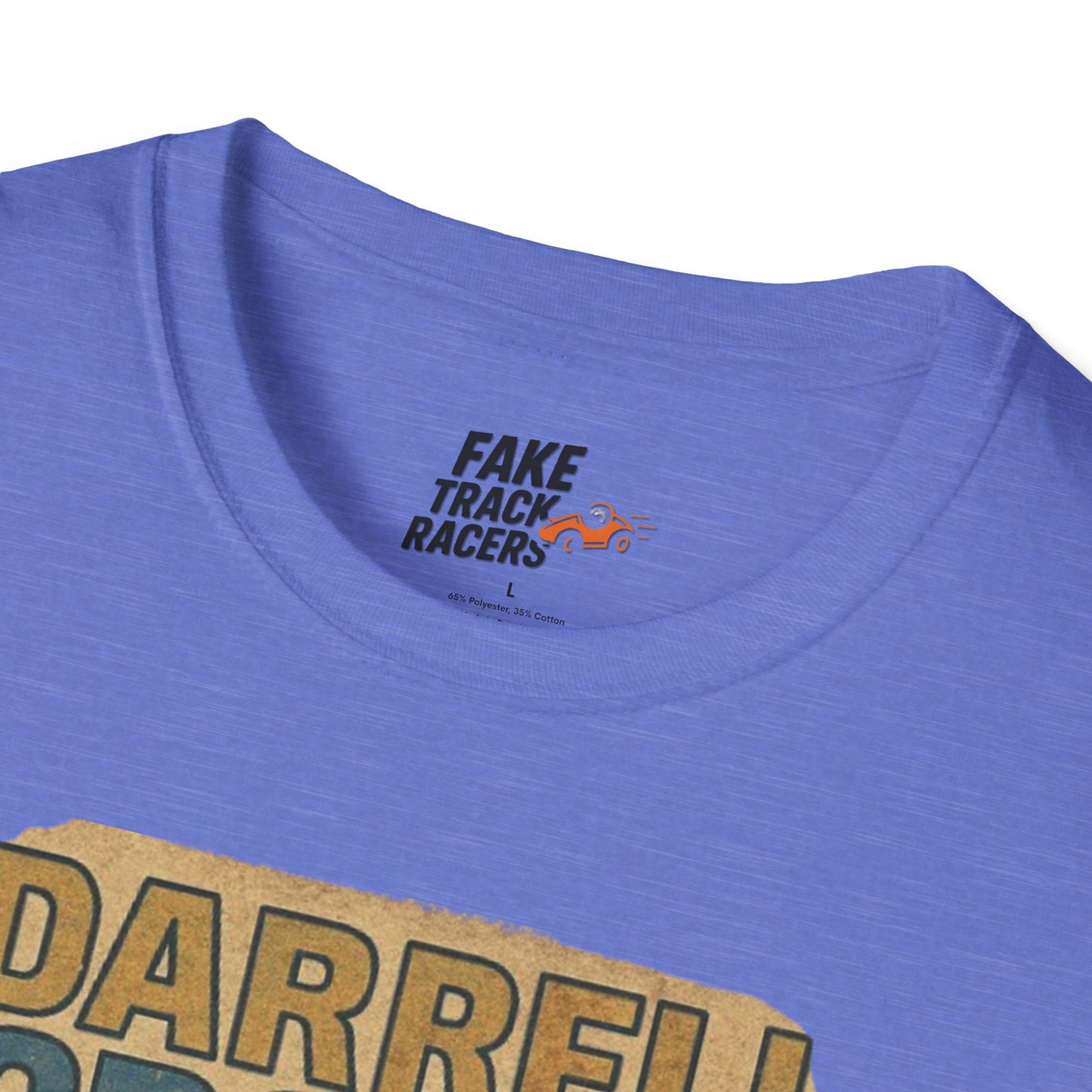 Vintage Style 90s Racing Tee Shirt DARRELL CROSBY Blockbuster Fake Track Racers