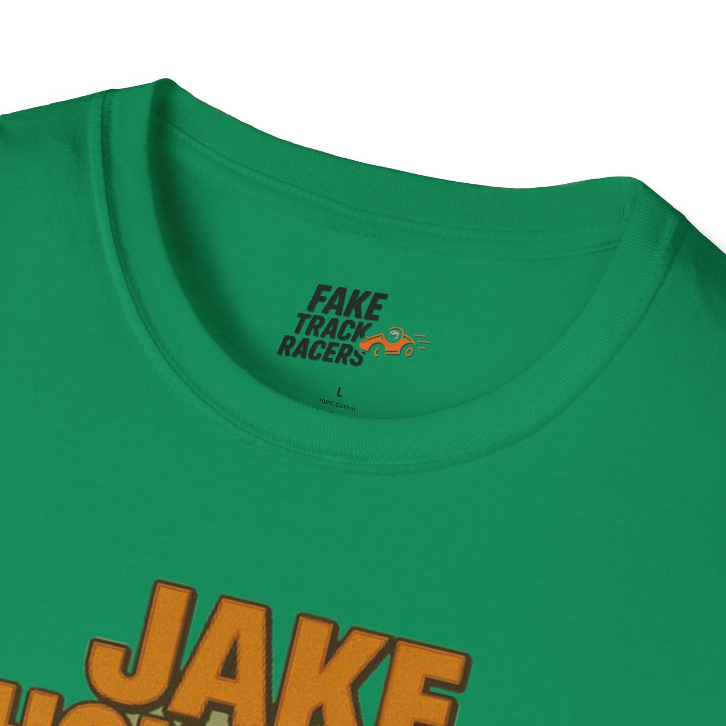Vintage Style 90s Racing Tee Shirt JAKE OHOULAHAN Lucky Trinkets Fake Track Racers