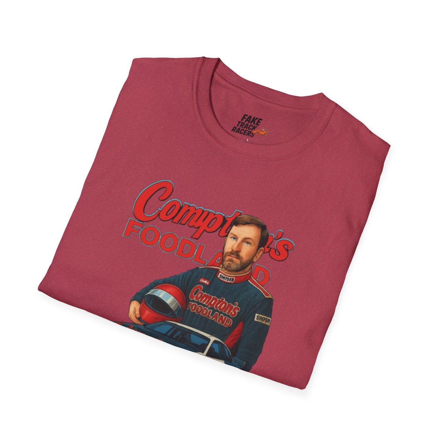 Vintage Style 90s Racing Tee Shirt GERONIMO LaFEET Comptons Fake Track Racers