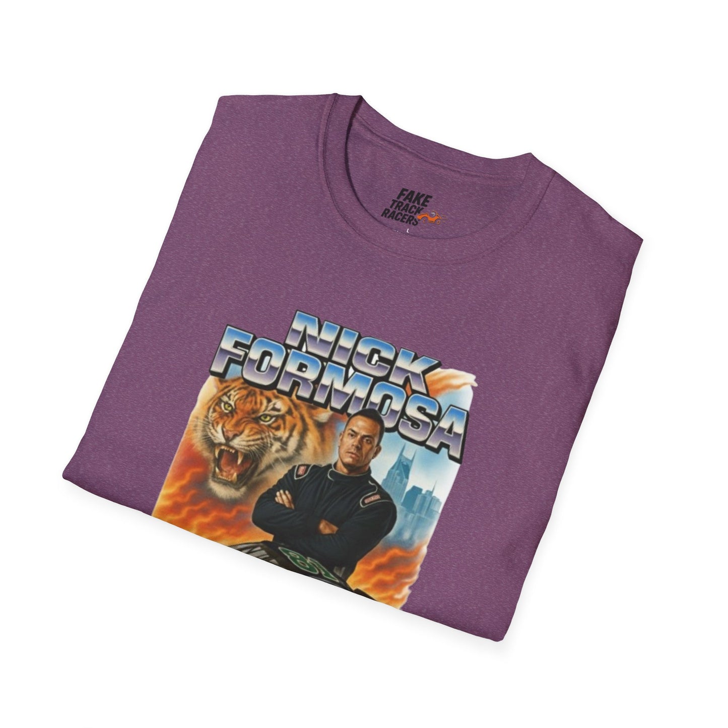 Vintage Style 90s Racing Tee Shirt NICK FORMOSA AllOut Fake Track Racers