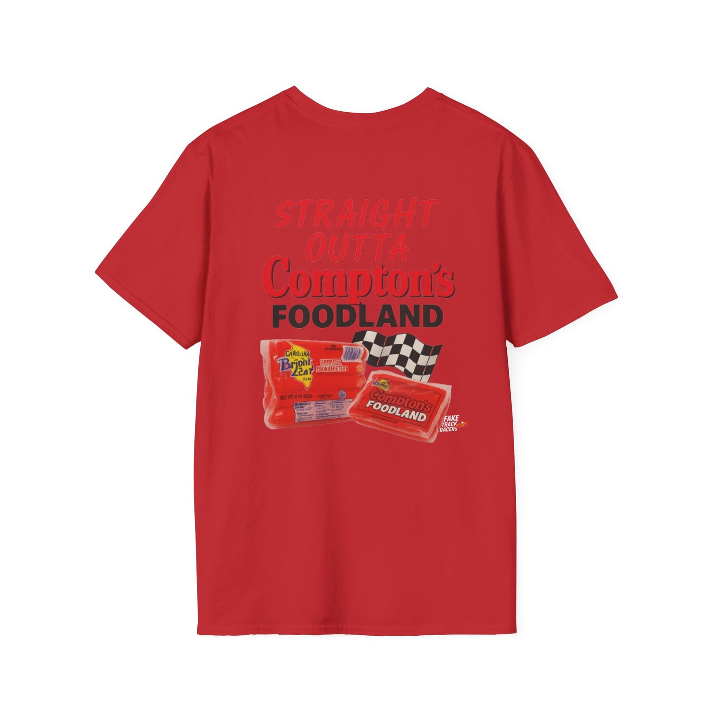 Vintage Style 90s Racing Tee Shirt GERONIMO LaFEET Comptons Fake Track Racers