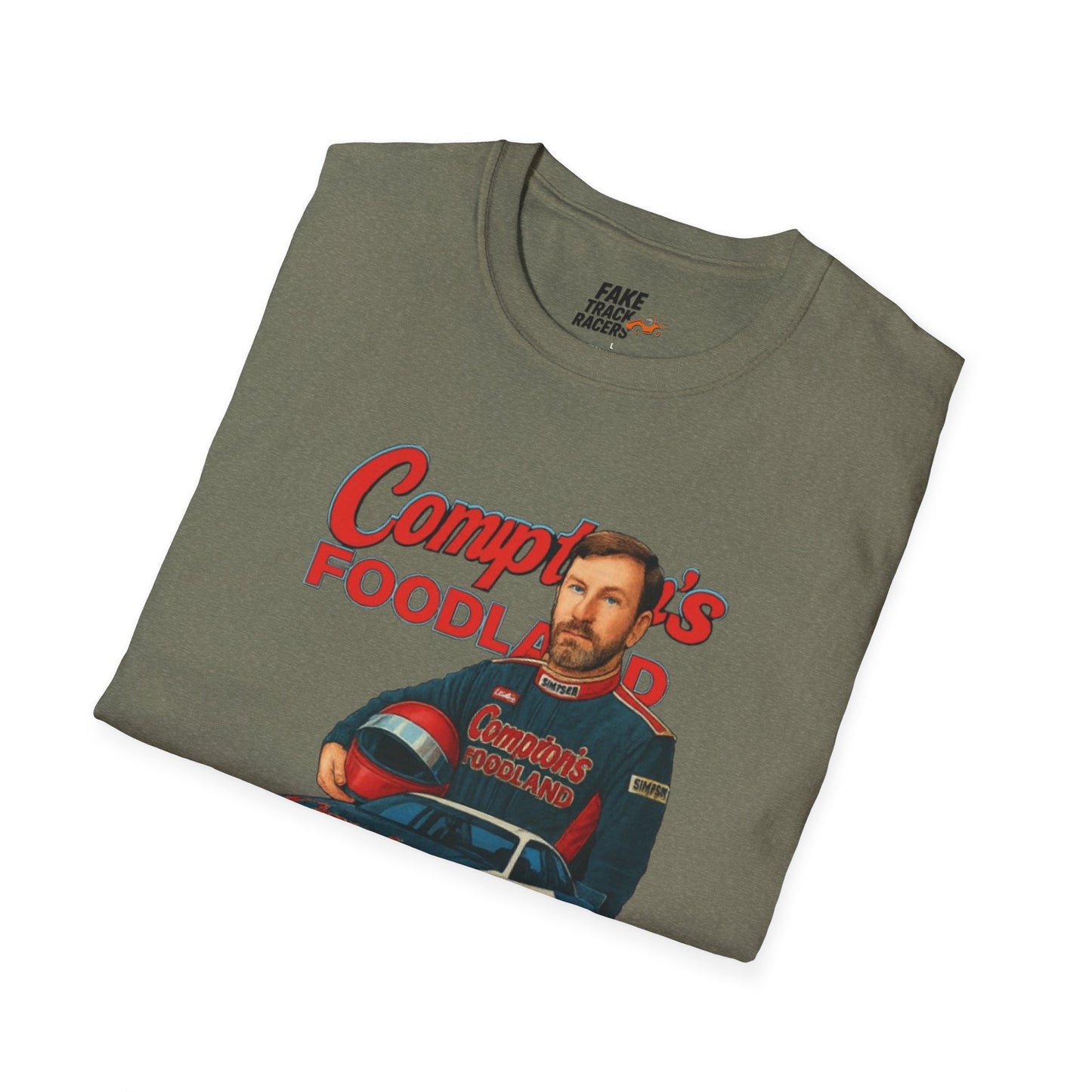 Vintage Style 90s Racing Tee Shirt GERONIMO LaFEET Comptons Fake Track Racers