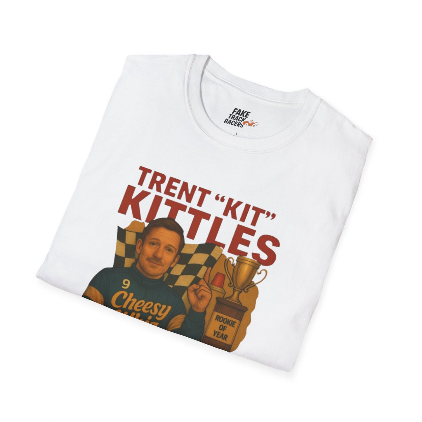 Vintage Style 90s Racing Tee Shirt TRENT KITTLES ROY Fake Track Racers