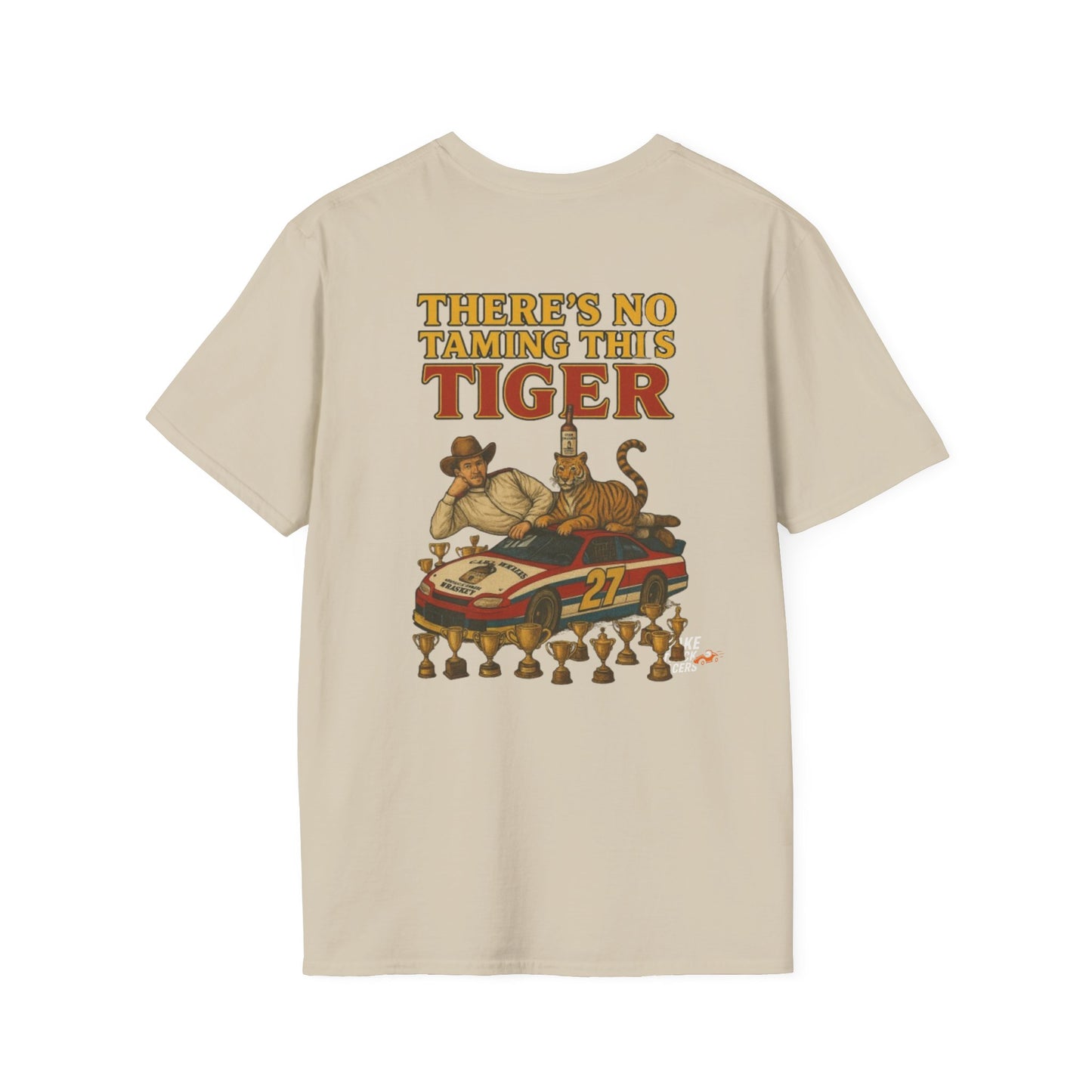 Vintage Style 90s Racing Tee Shirt STEVIE KREASY Whiskey Fake Track Racers