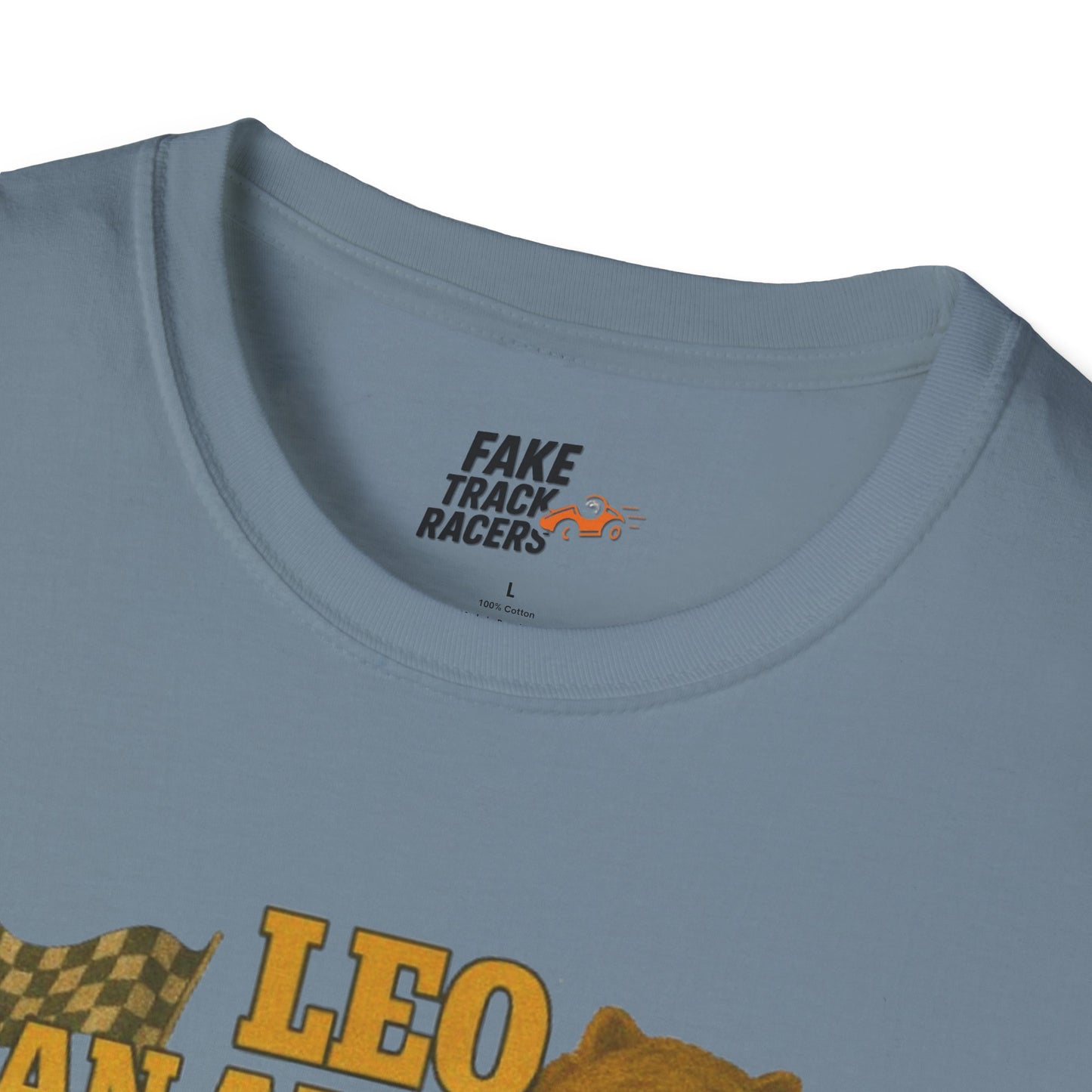 Vintage Style 90s Racing Tee Shirt LEO SAN ANTONIO Grizzly Shirt Fake Track Racers