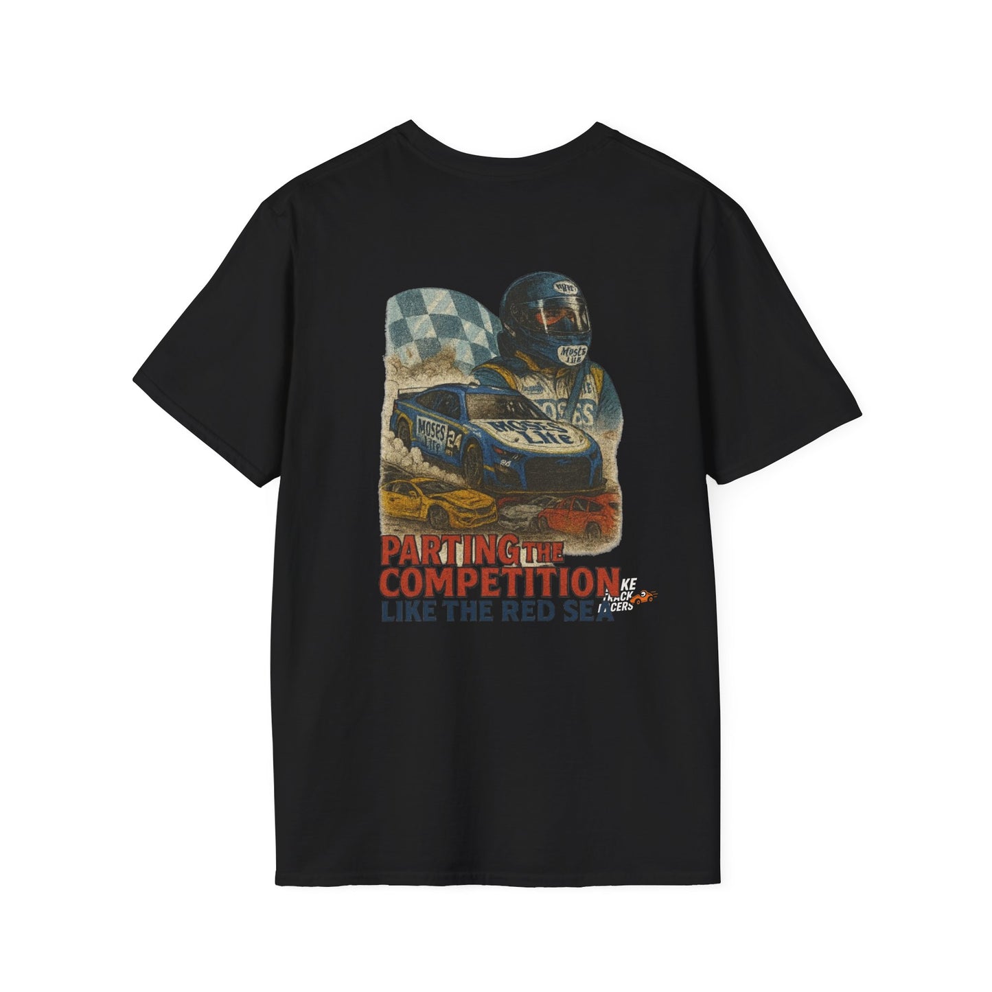 Vintage Style 90s Racing Tee Shirt CLINT SHARP MOSES LITE Fake Track Racers