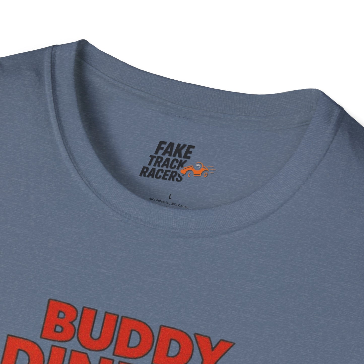 Vintage Style 90s Racing Tee Shirt BUDDY DINKKE Toys R Us Shirt Fake Track Racers