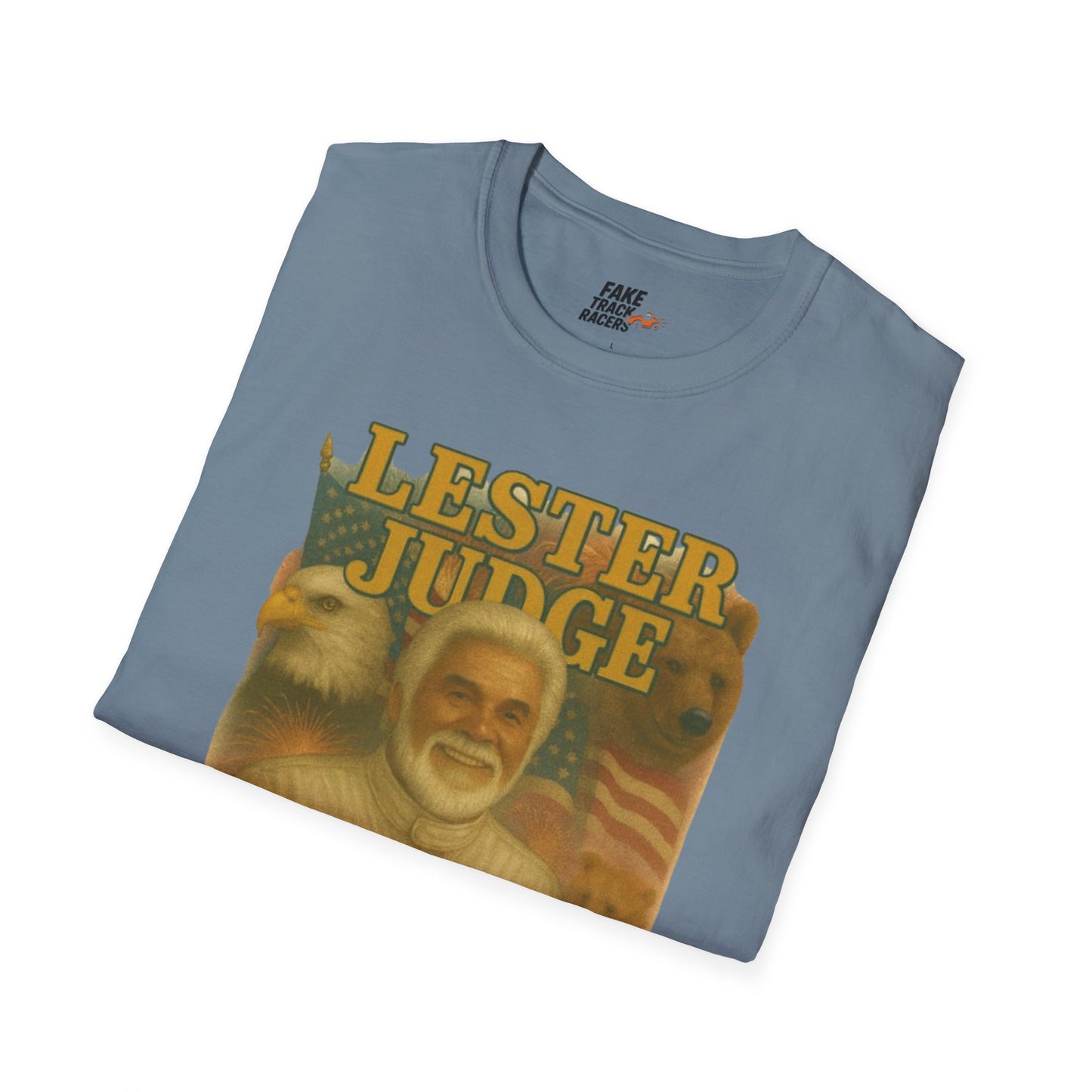 Vintage Style 90s Racing Tee Shirt LESTER JUDGE Memorial Shirt Fake Track Racers