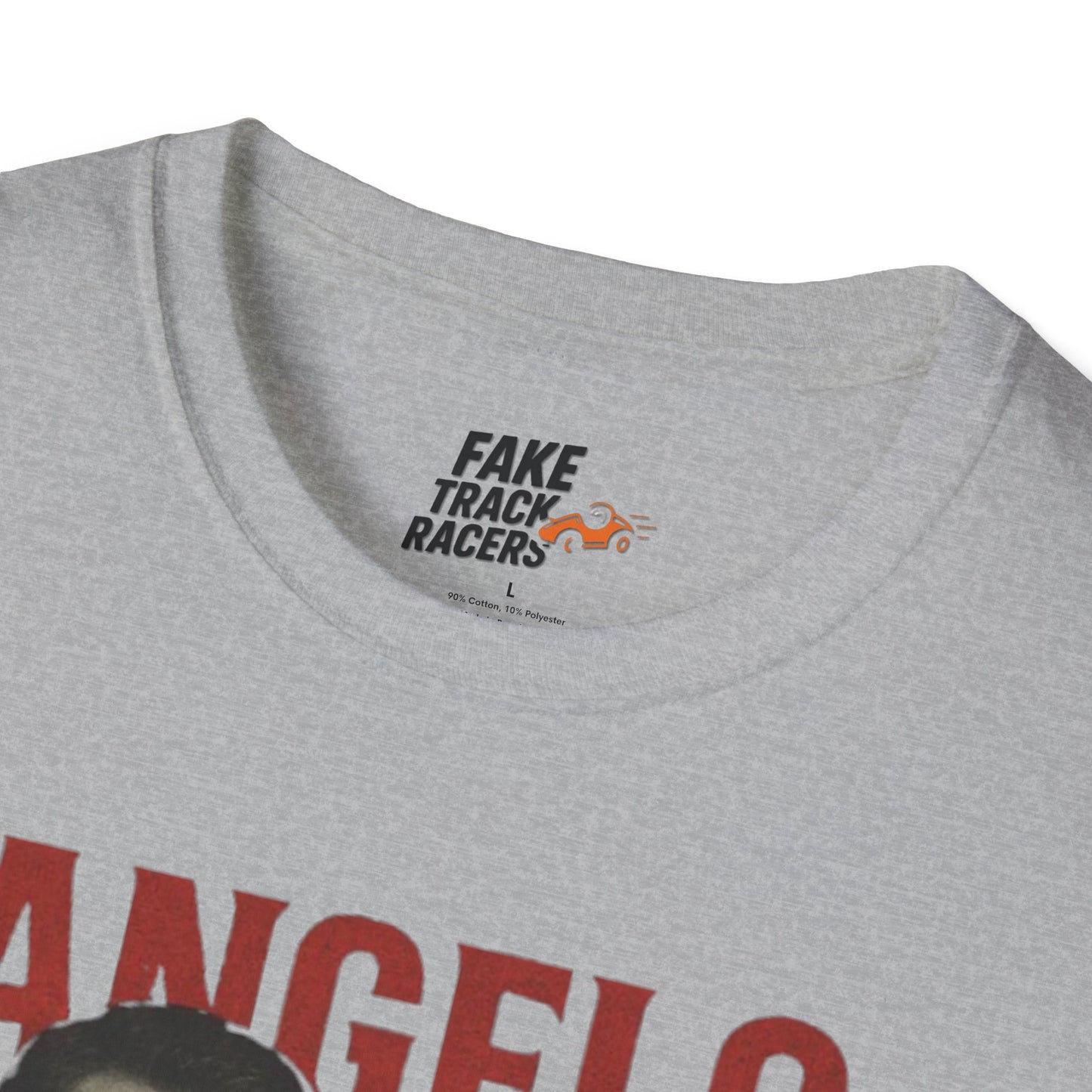 Vintage Style 90s Racing Tee Shirt ANGELO DILLINGHAM Ocean Pacific Fake Track Racers