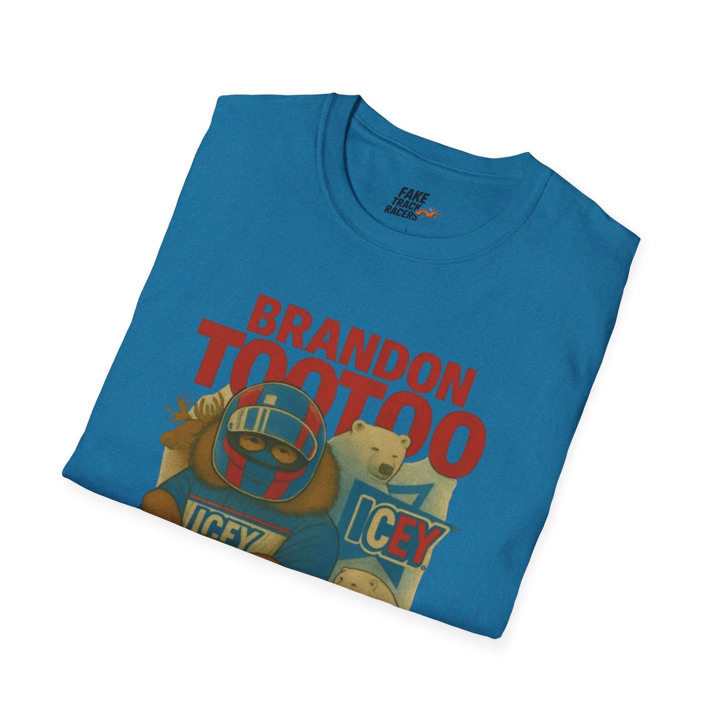 Vintage Style 90s Racing Tee Shirt BRANDON TOOTOO Alaska Fake Track Racers