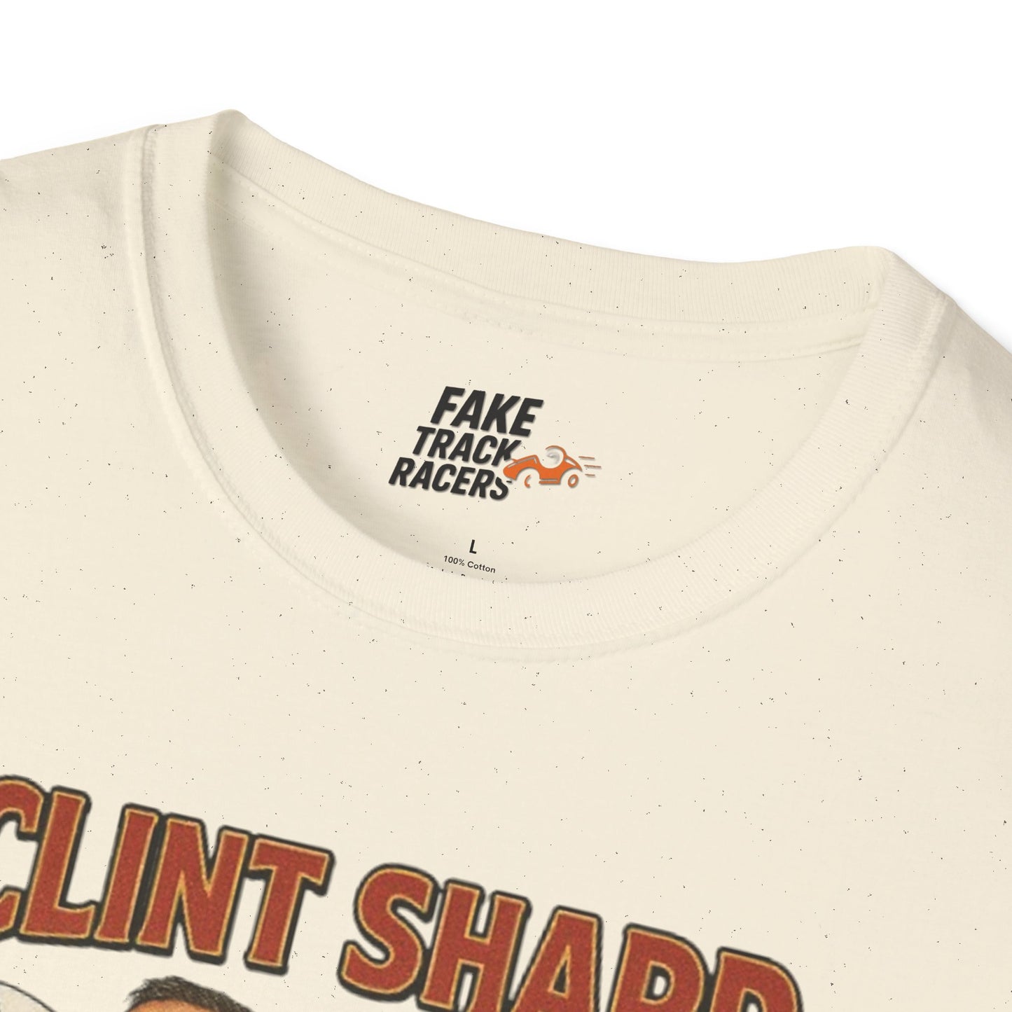 Vintage Style 90s Racing Tee Shirt CLINT SHARP MOSES LITE Fake Track Racers