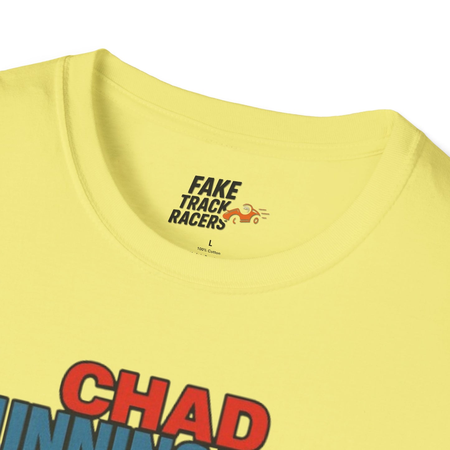 Vintage Style 90s Racing Tee Shirt CHAD CUNNINGHAM Showbiz Fake Track Racers