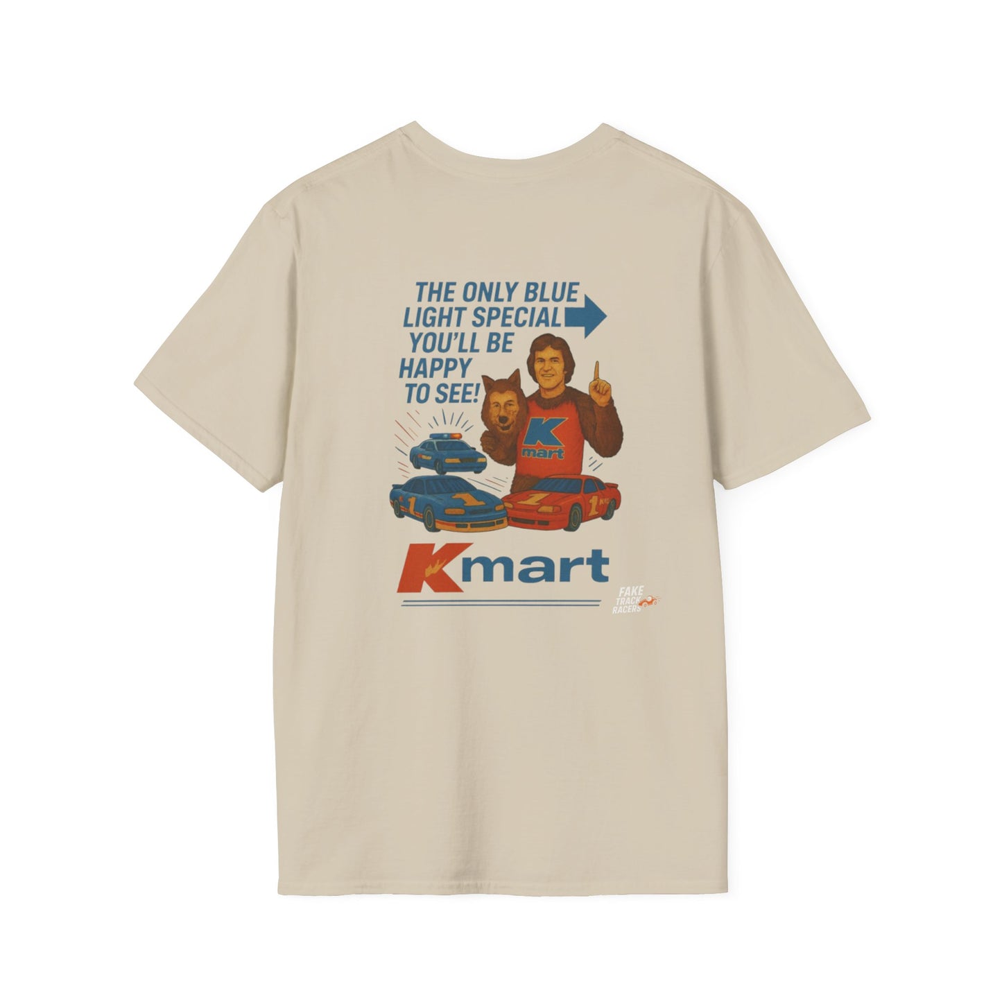 Vintage Style 90s Racing Tee Shirt RICKEY VALENTINE KMart Fake Track Racers