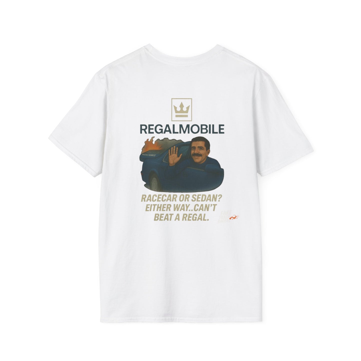 Vintage Style 90s Racing Tee Shirt TEDDY BRADSHAW Regal Fake Track Racers