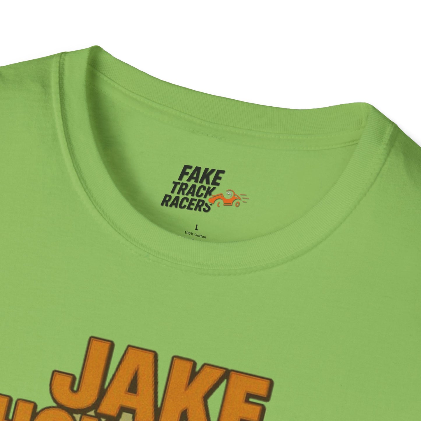 Vintage Style 90s Racing Tee Shirt JAKE OHOULAHAN Lucky Trinkets Fake Track Racers