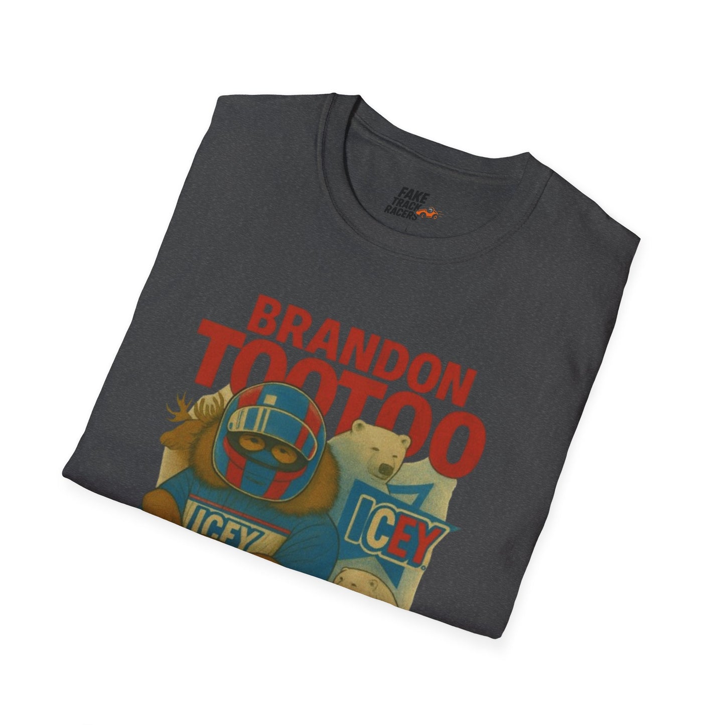 Vintage Style 90s Racing Tee Shirt BRANDON TOOTOO Alaska Fake Track Racers
