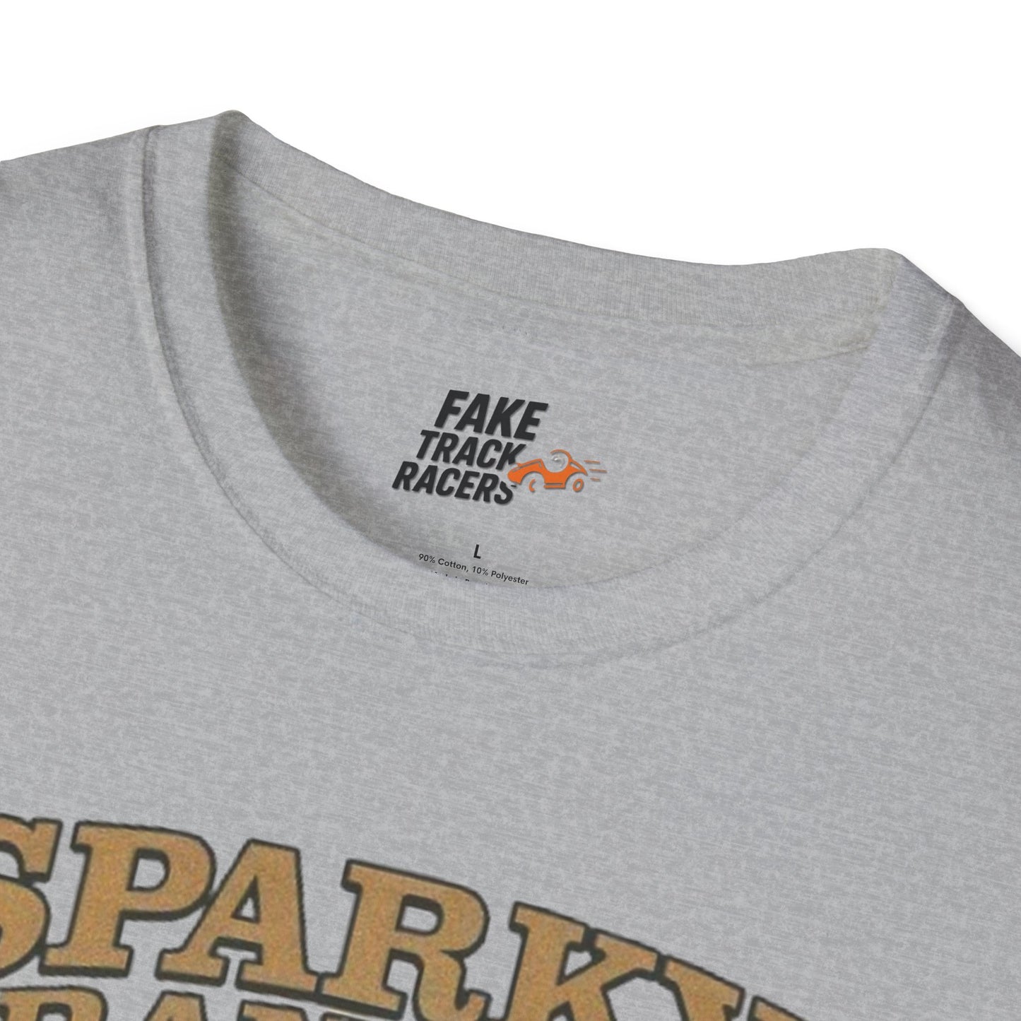 Vintage Style 90s Racing Tee Shirt SPARKY FRANKLIN OCTAVOLINE Fake Track Racers