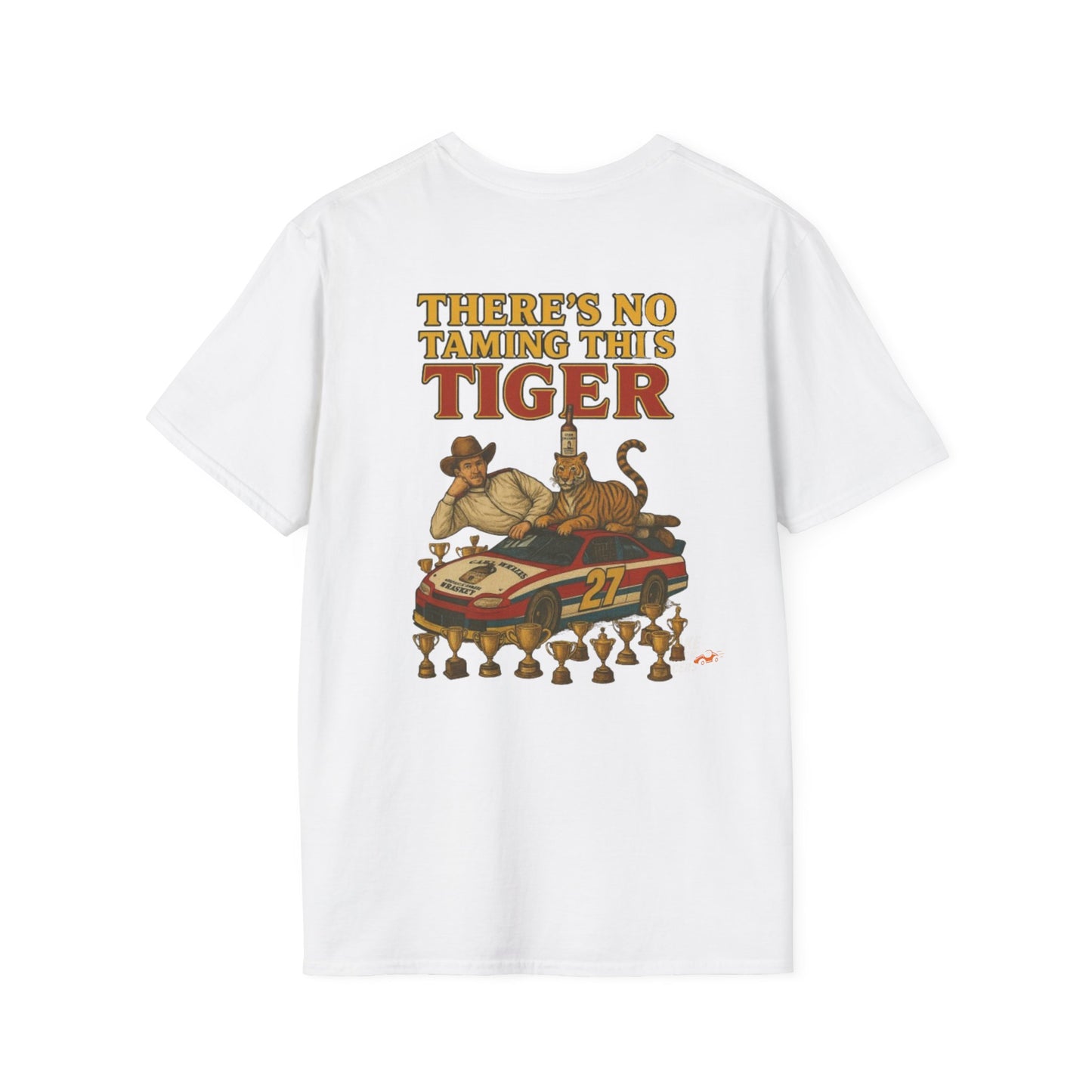 Vintage Style 90s Racing Tee Shirt STEVIE KREASY Whiskey Fake Track Racers