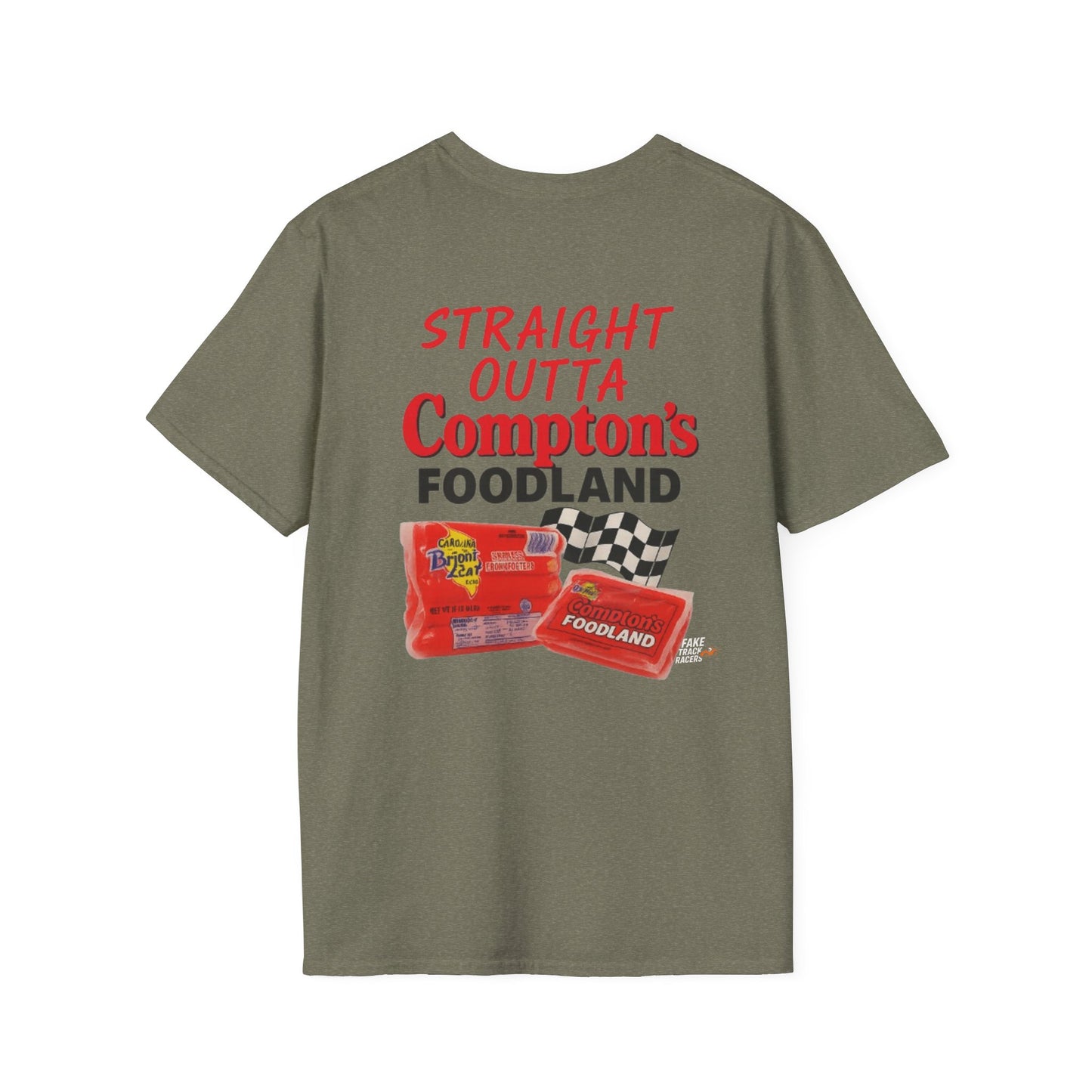 Vintage Style 90s Racing Tee Shirt GERONIMO LaFEET Comptons Fake Track Racers