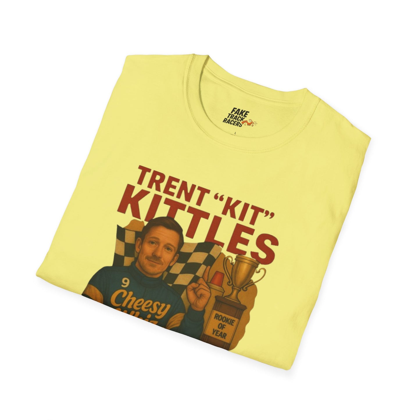 Vintage Style 90s Racing Tee Shirt TRENT KITTLES ROY Fake Track Racers