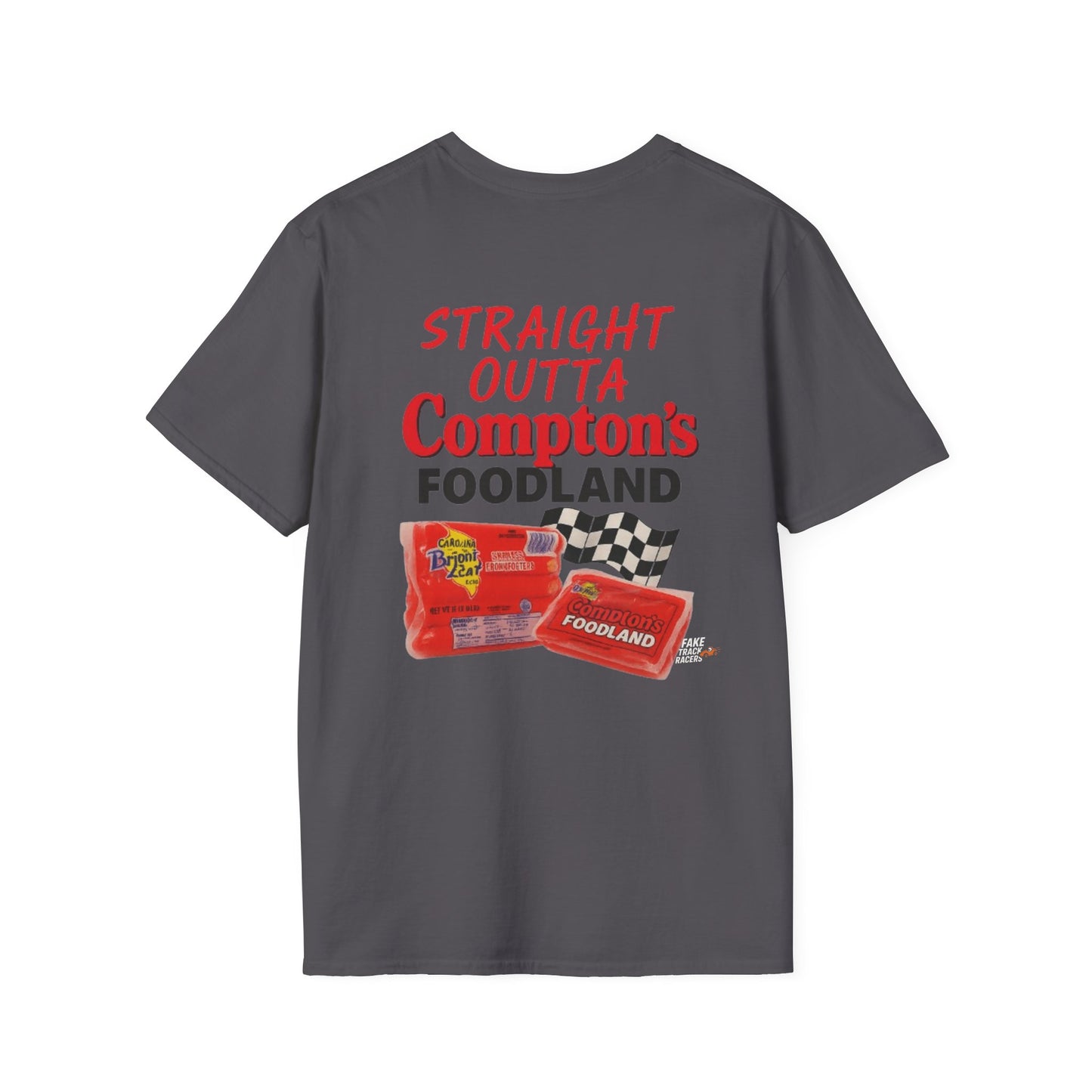 Vintage Style 90s Racing Tee Shirt GERONIMO LaFEET Comptons Fake Track Racers